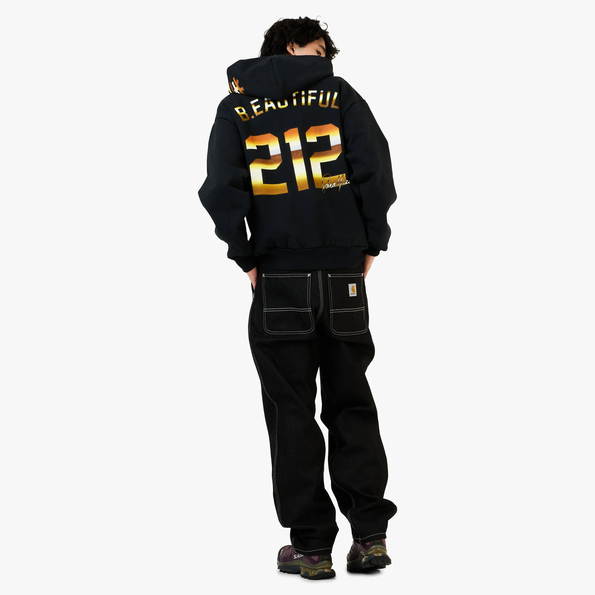 b.Eautiful x Sara Yukiko Wavy NY Zip Up Hoodie Navy - Image 7