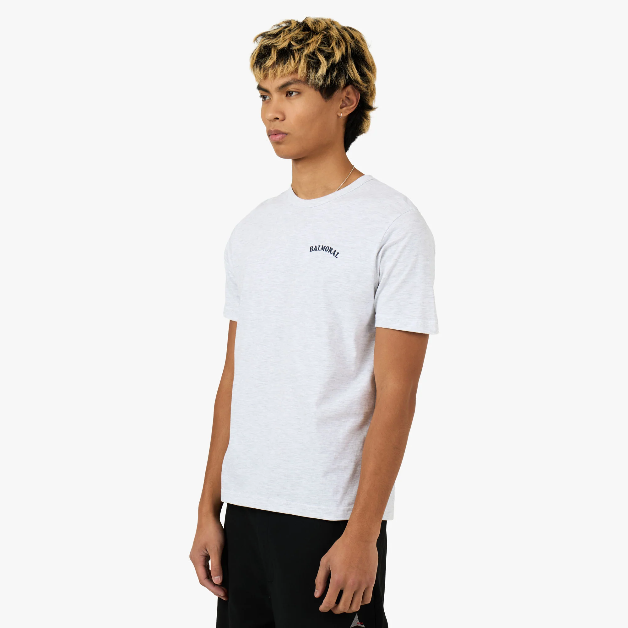 Balmoral Cabin T-Shirt Ash Grey / Navy - Image 3