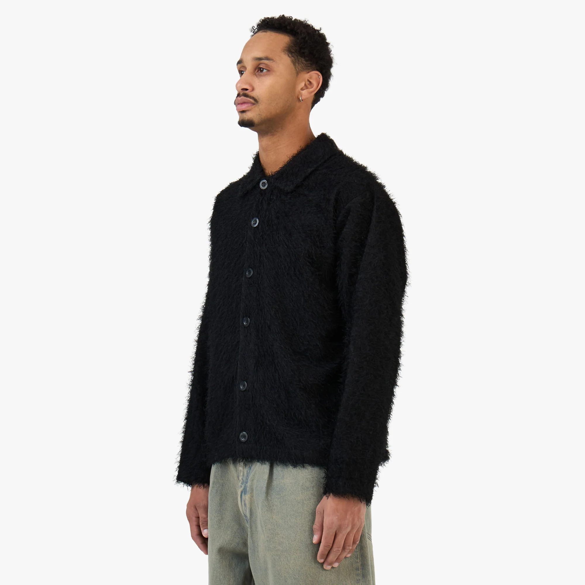 Beams Fringe Shirt Black - Image 2