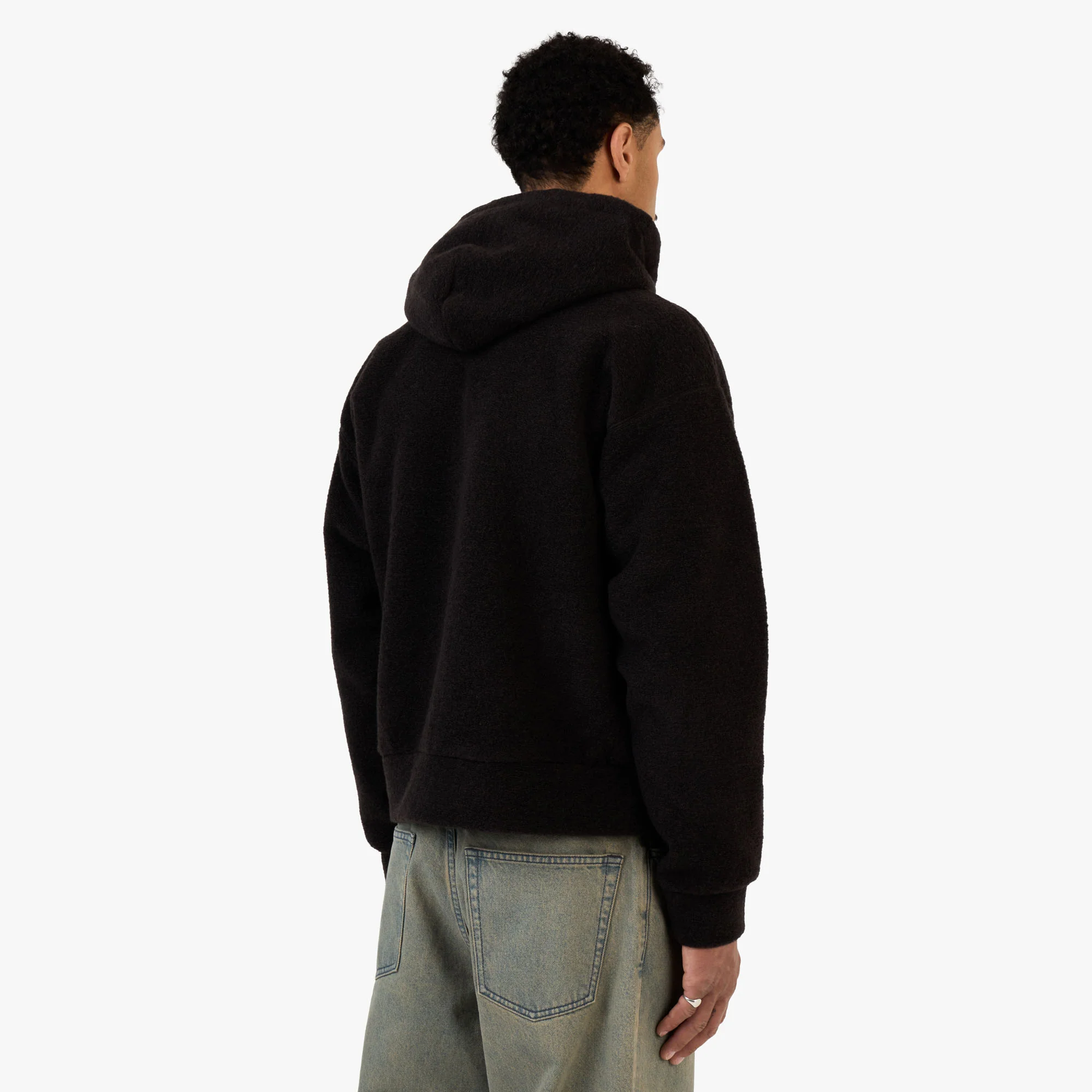 Beams Silver Full Zip Hoody Dark Brown - Image 3