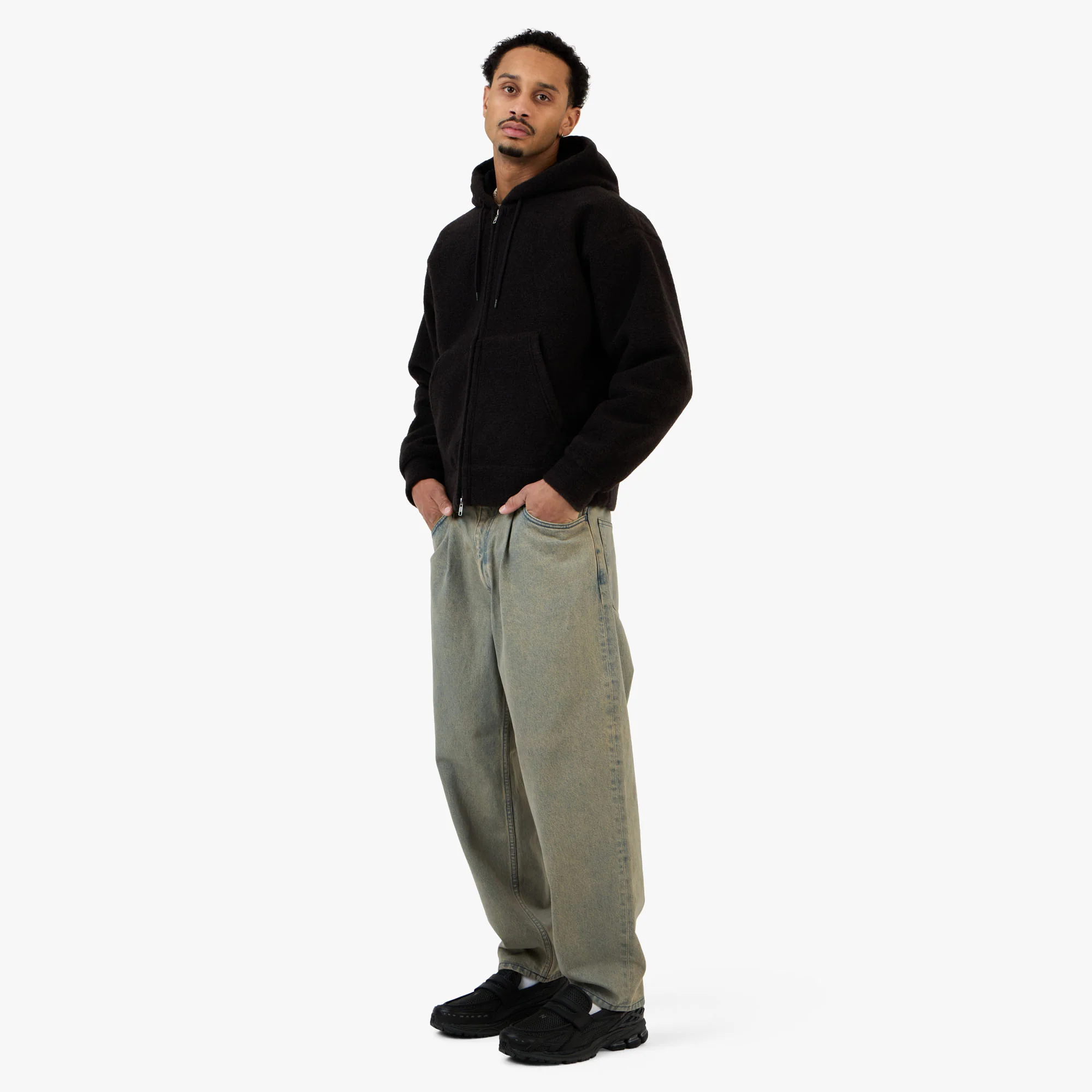 Beams Silver Full Zip Hoody Dark Brown - Image 7