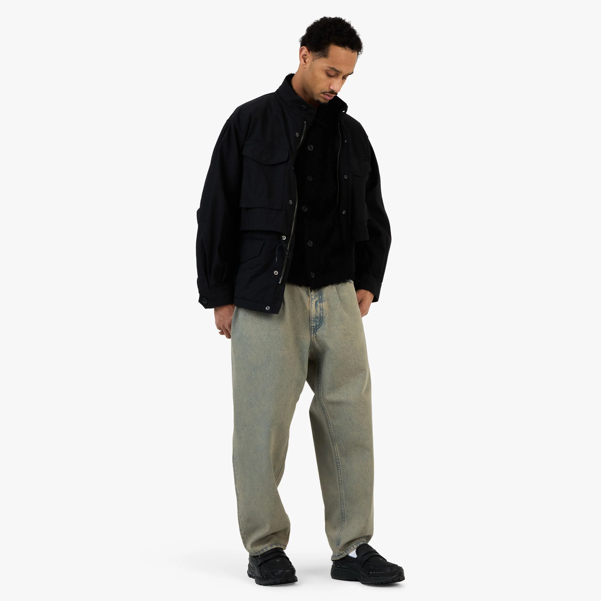 Beams Wide Tapered Denim Pink Used - Image 6