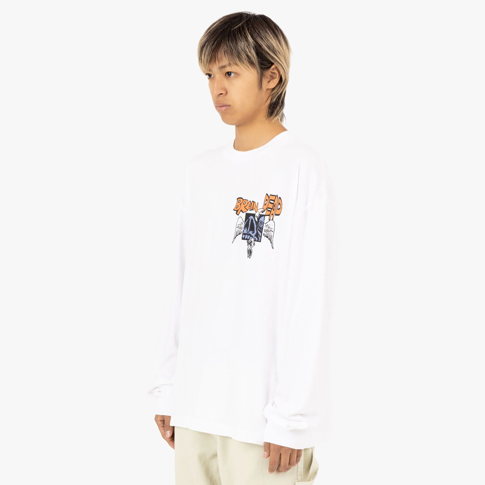 Brain Dead Cosmic Debris L/S Shirt / White - Image 3