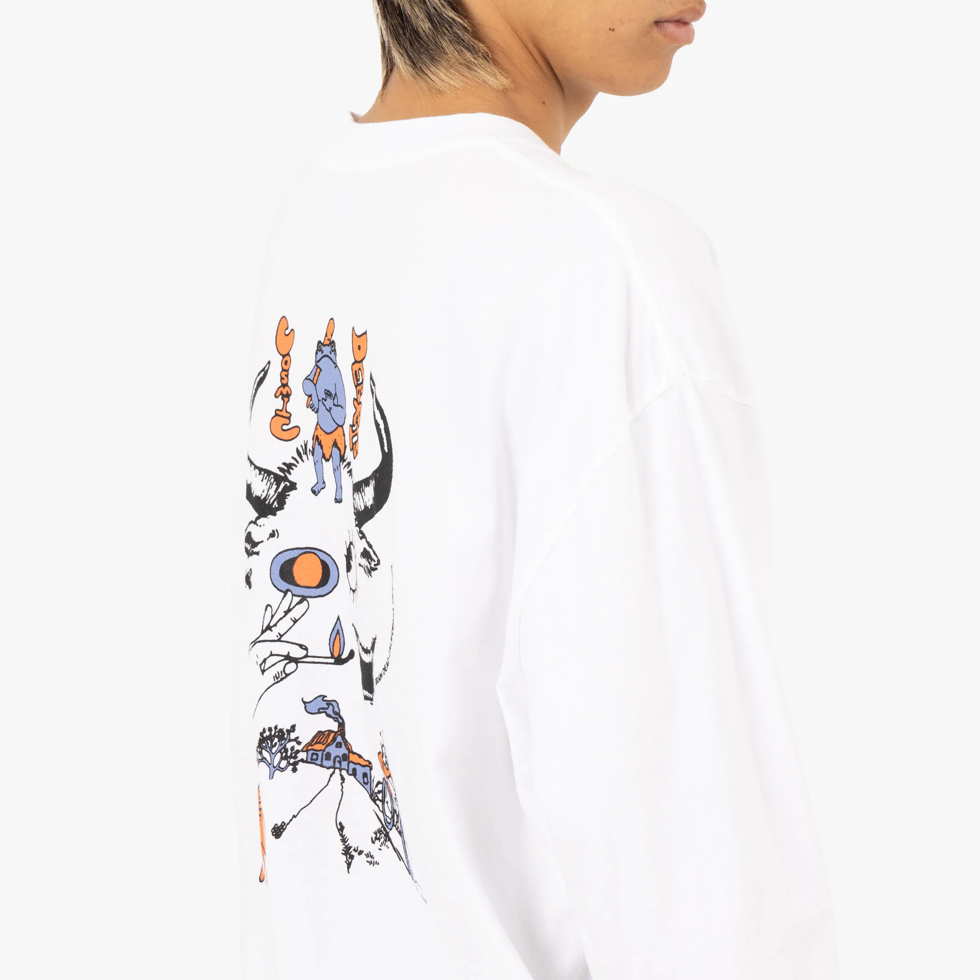 Brain Dead Cosmic Debris L/S Shirt / White - Image 5
