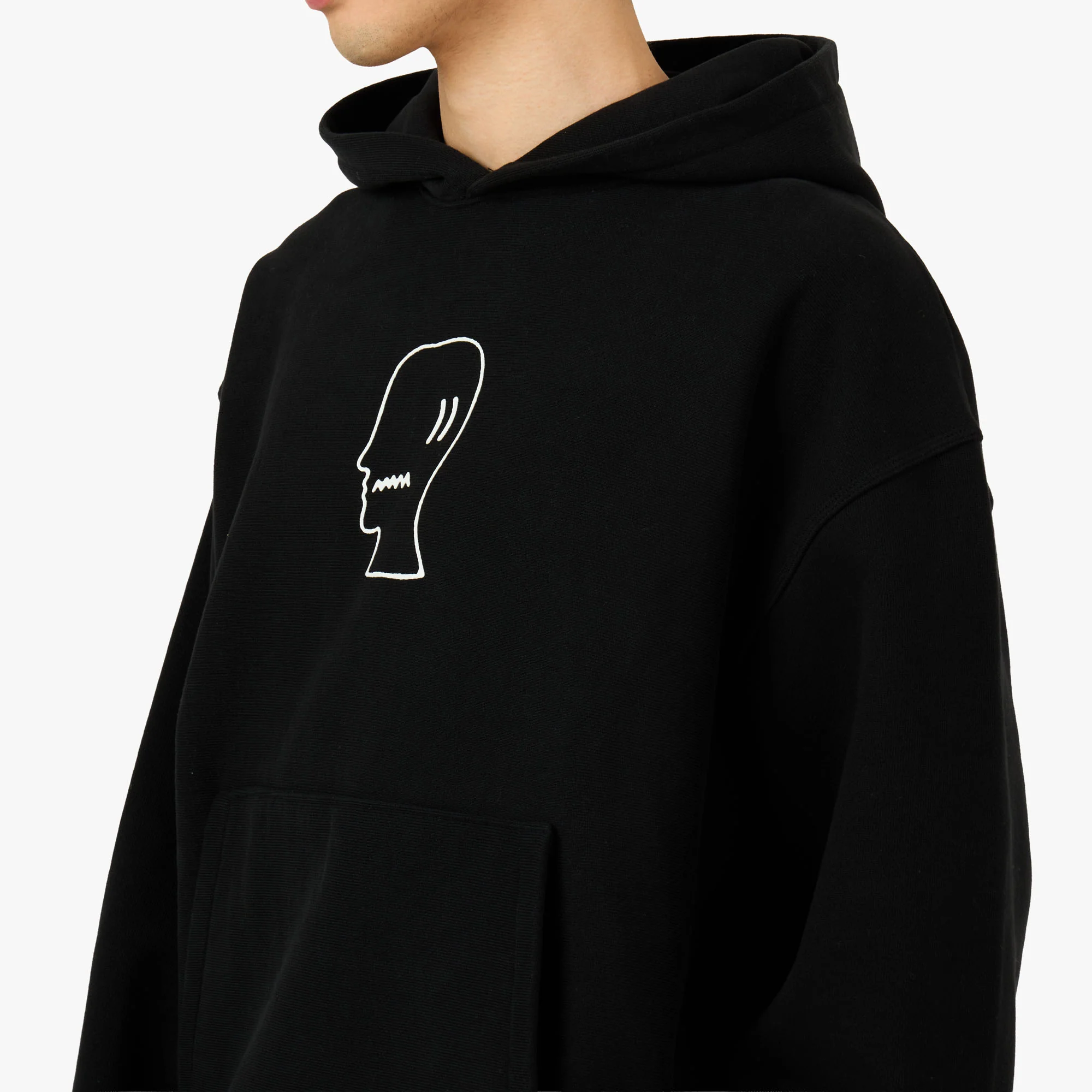 Brain Dead Logohead Hoodie Black - Image 4