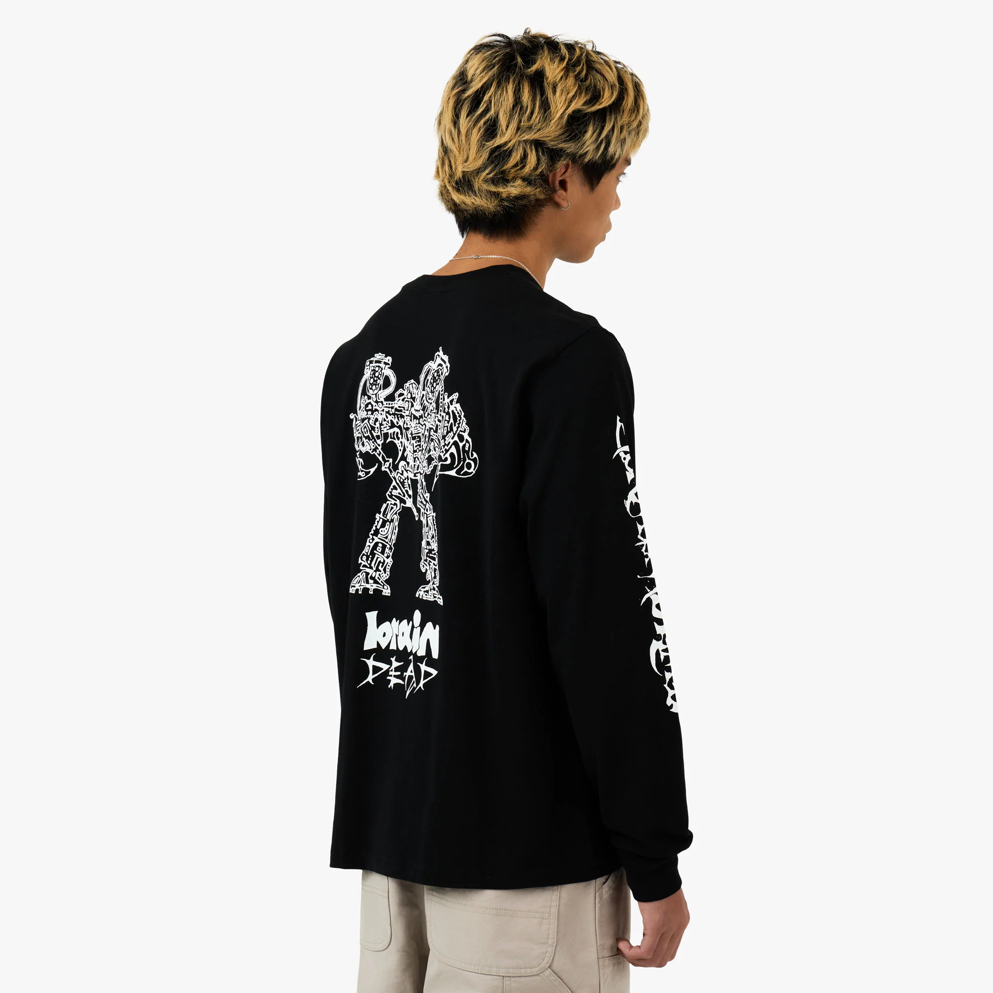 Brain Dead Skull Mech Long Sleeve Black - Image 3