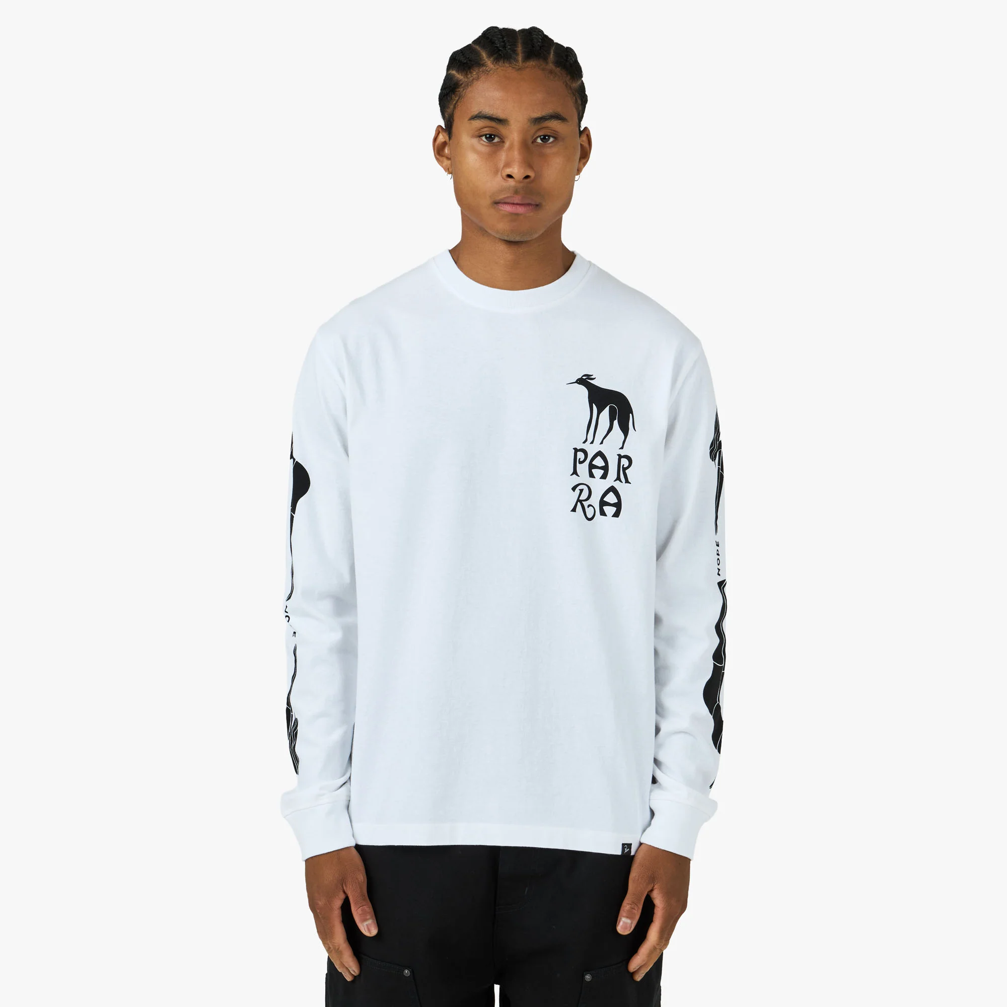 by Parra Dog Training Longsleeve T-Shirt White - Image 2
