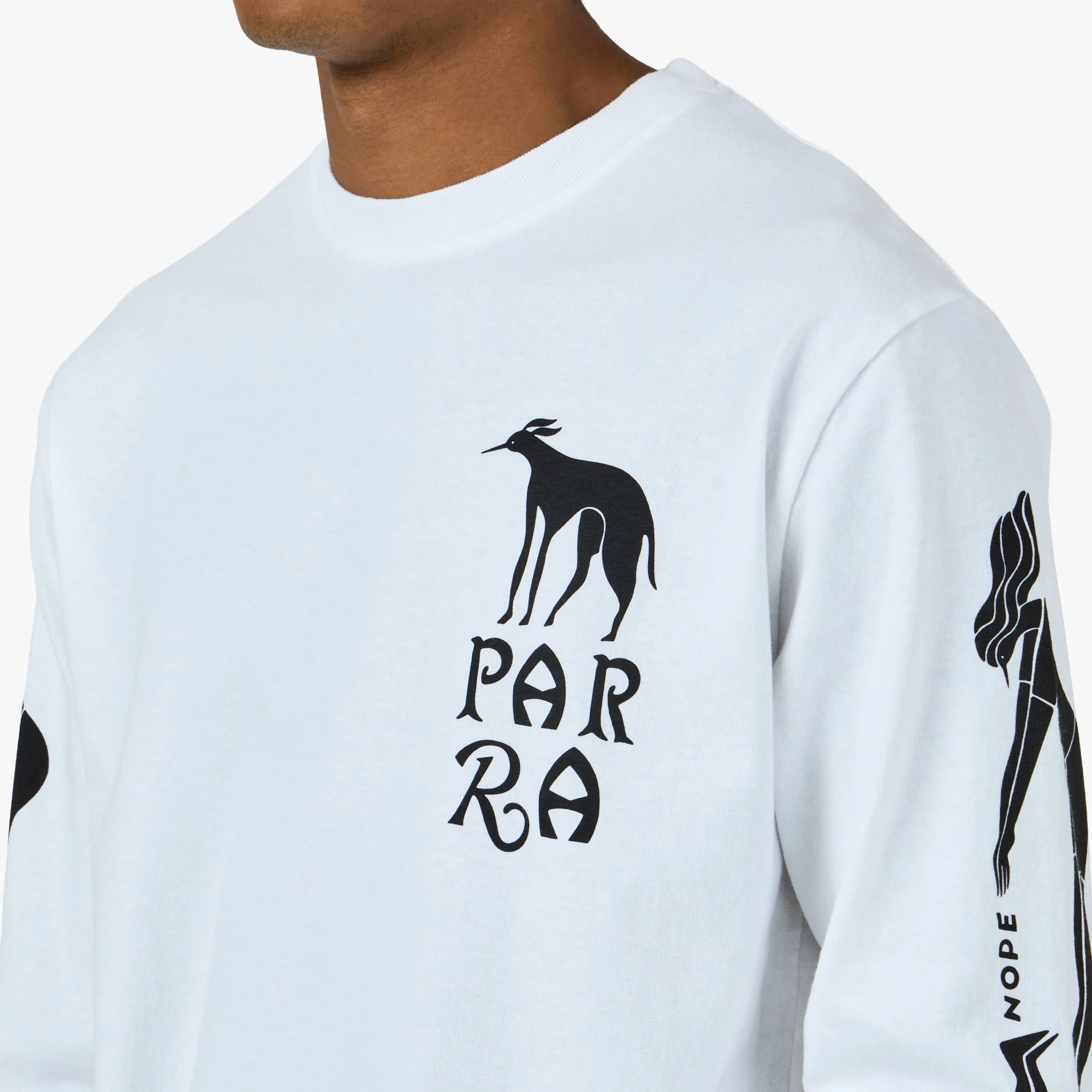 by Parra Dog Training Longsleeve T-Shirt White - Image 4