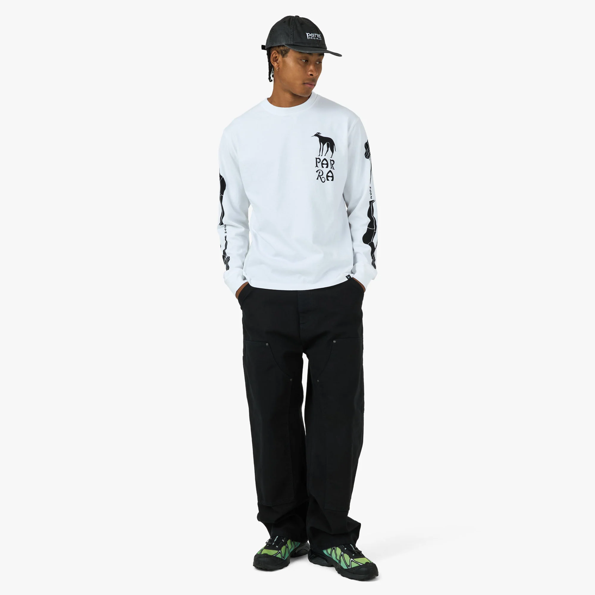 by Parra Dog Training Longsleeve T-Shirt White - Image 6