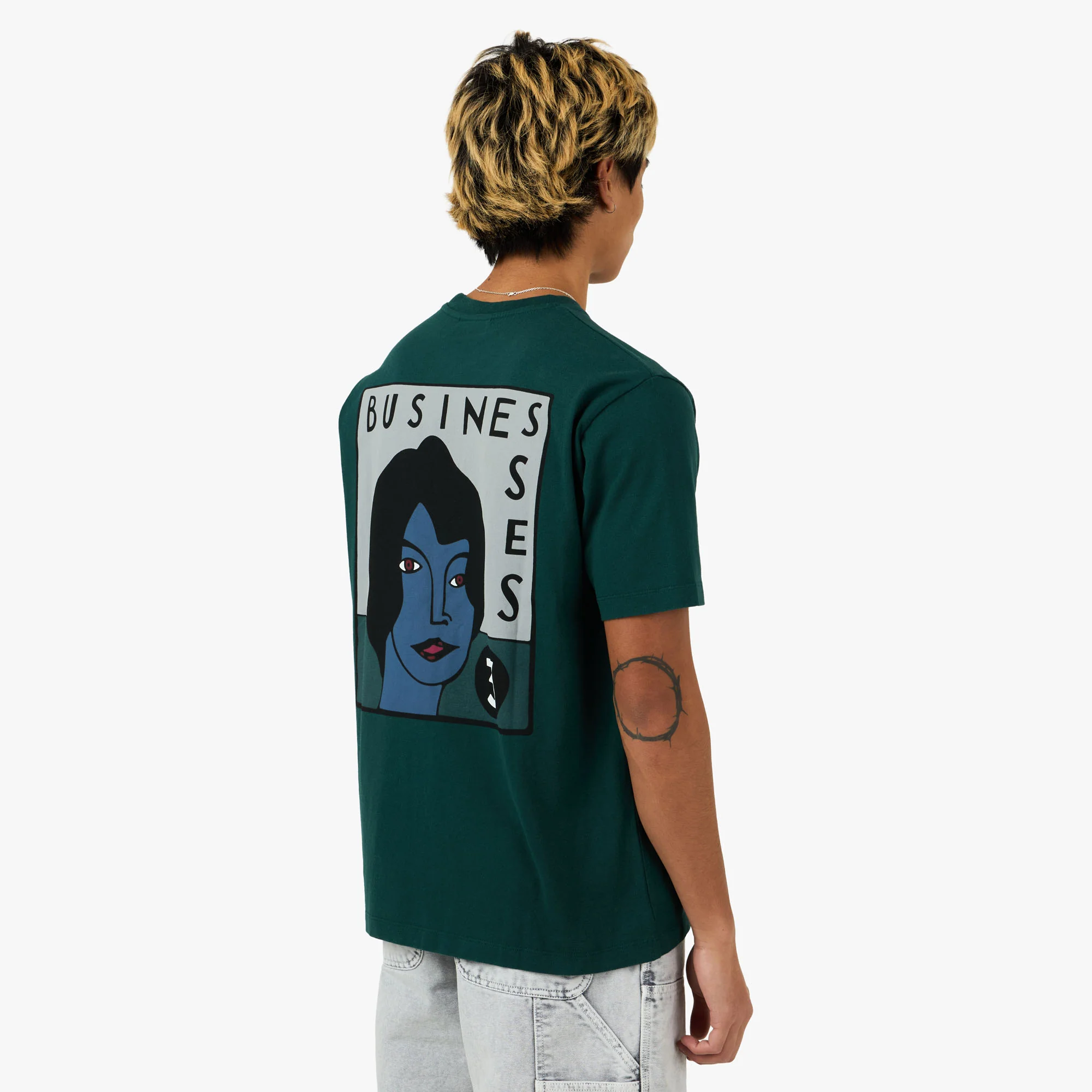 by Parra Nothing Please T-Shirt Pine Green