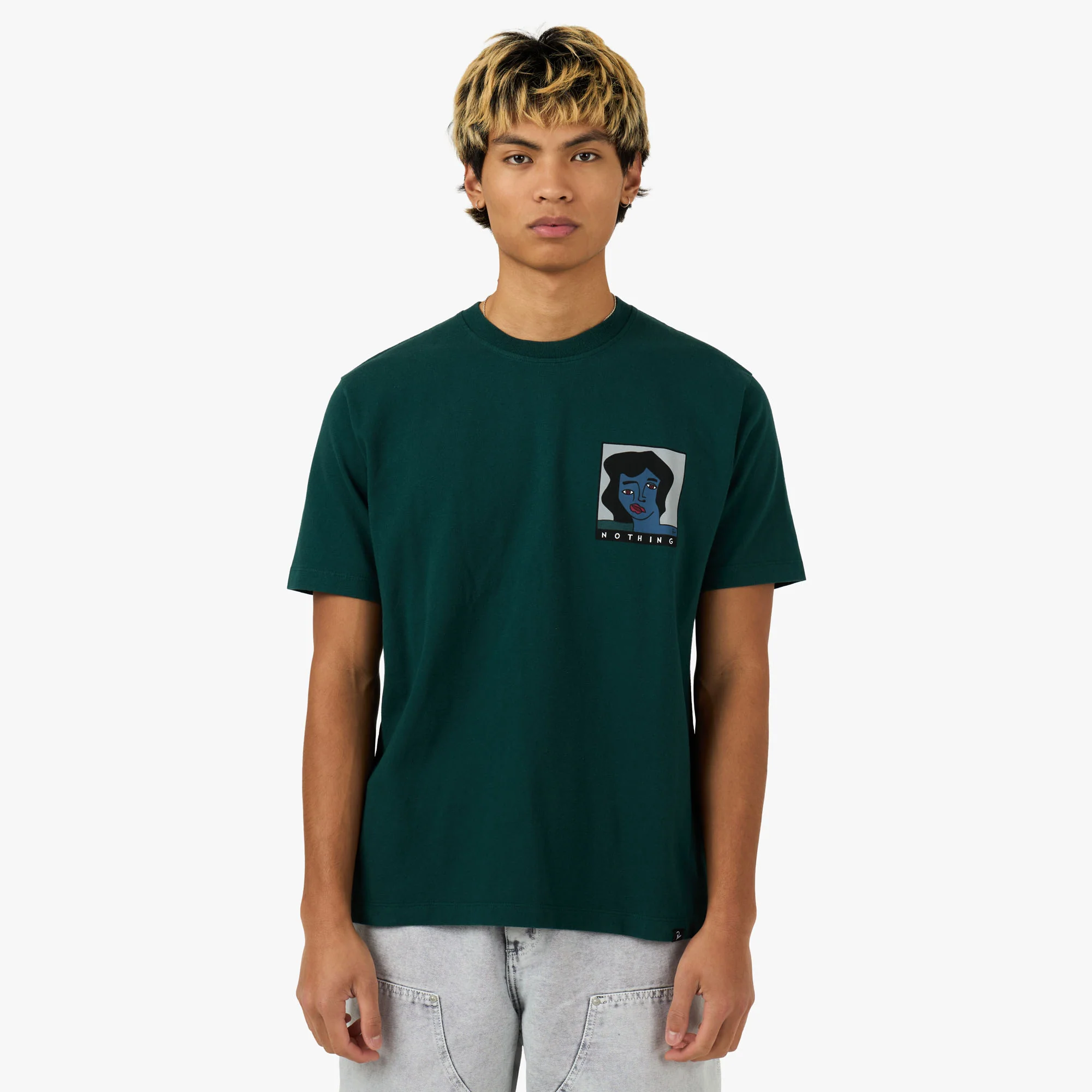 by Parra Nothing Please T-Shirt Pine Green - Image 2