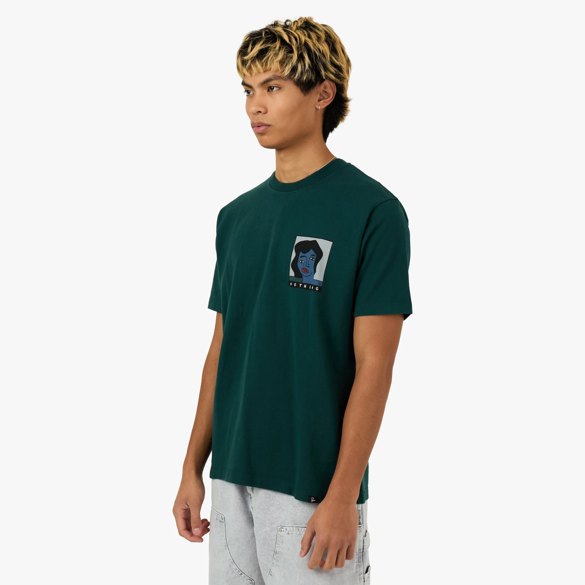 by Parra Nothing Please T-Shirt Pine Green - Image 3