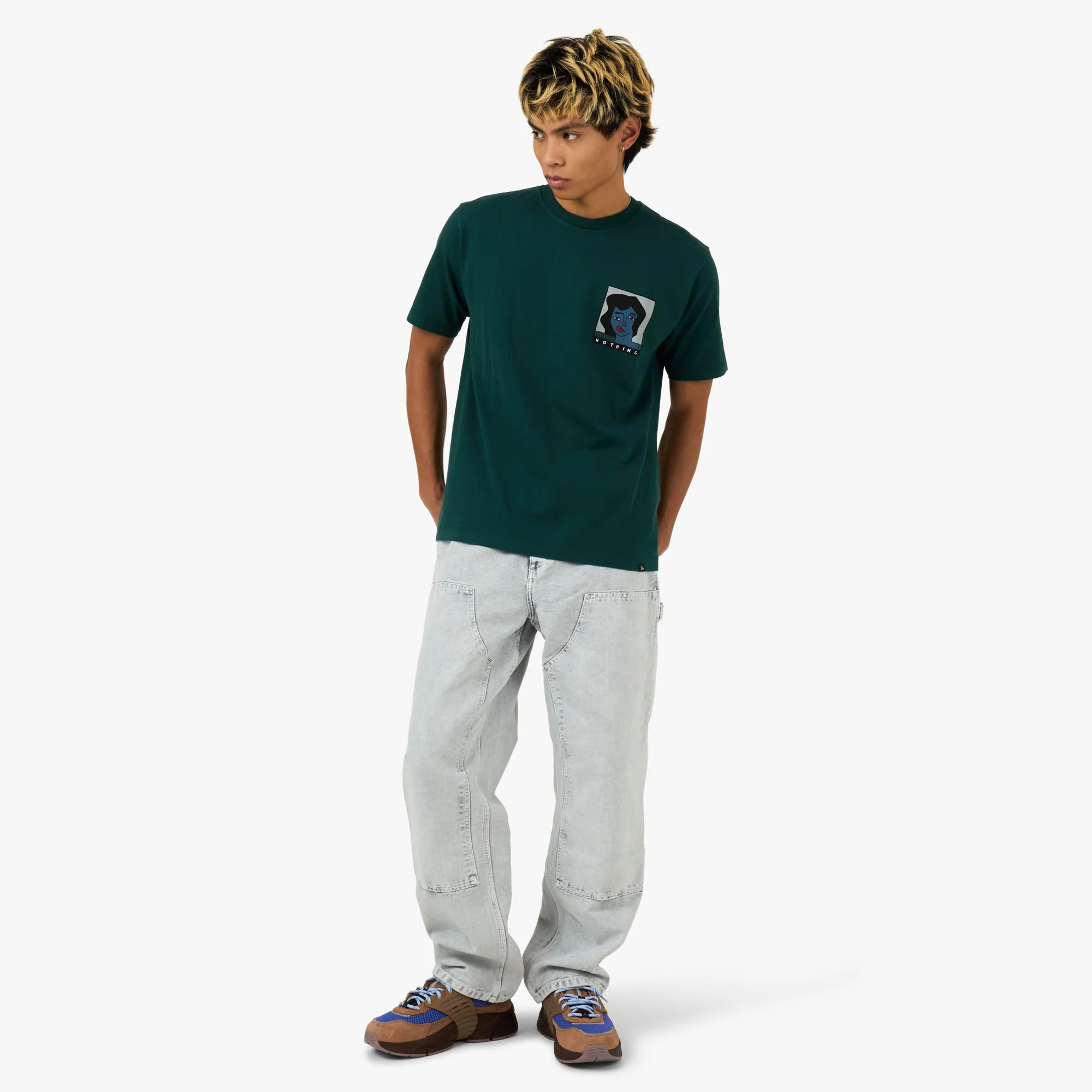 by Parra Nothing Please T-Shirt Pine Green - Image 6