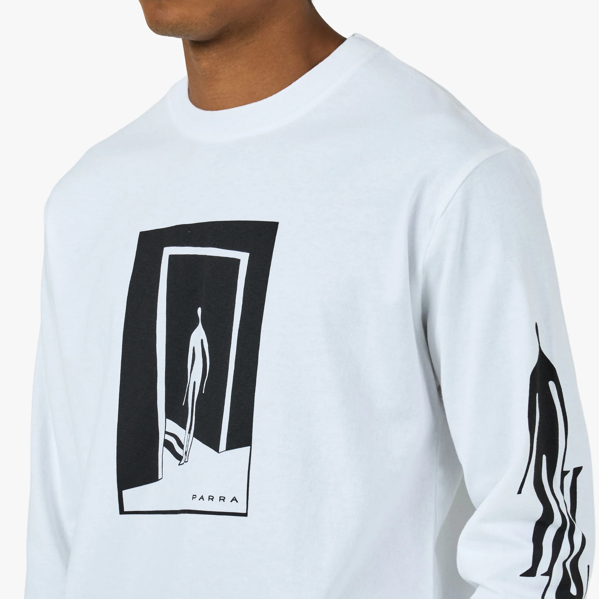 by Parra The Hotel Longsleeve T-Shirt White - Image 4