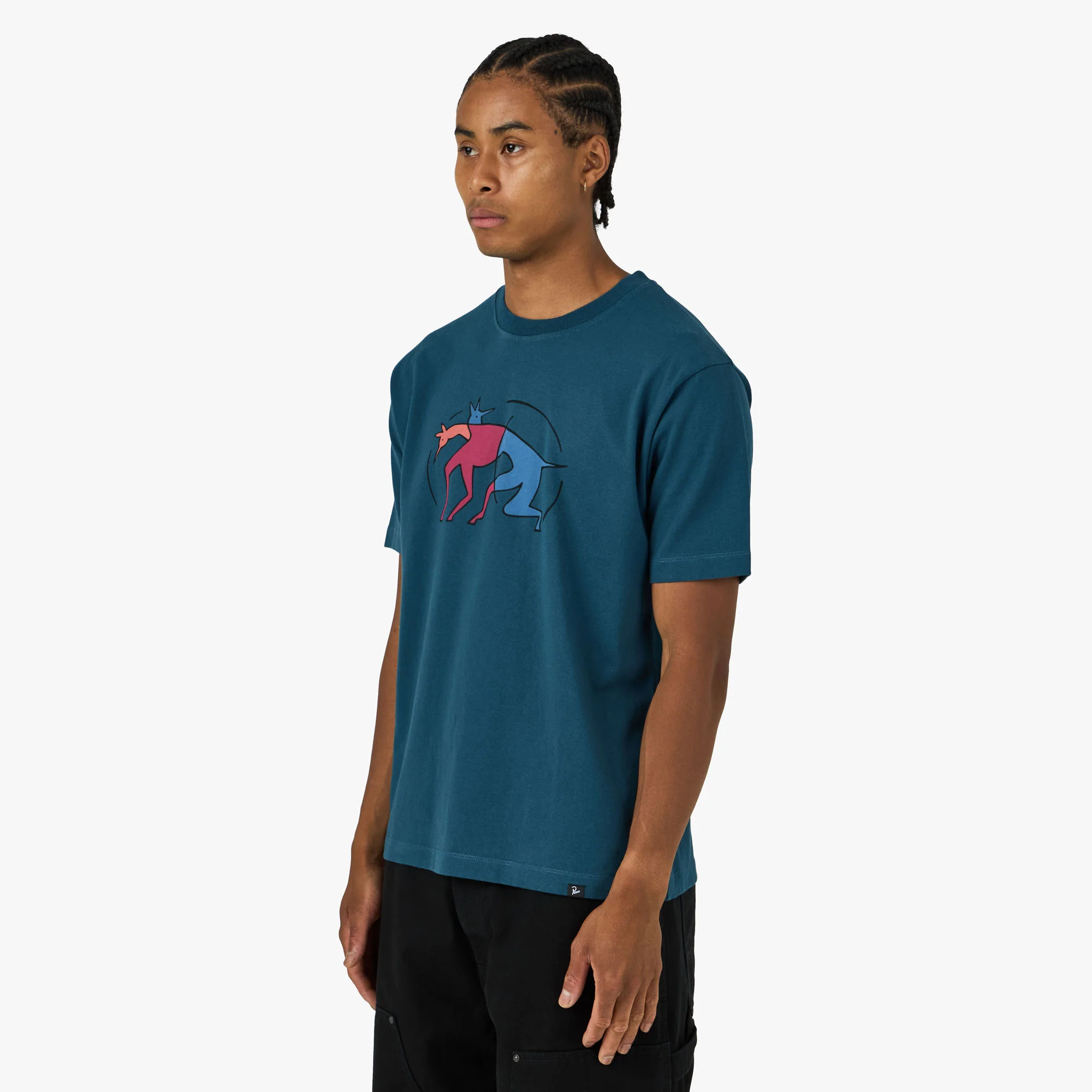 by Parra The Zoomies T-Shirt Mallard Green - Image 2