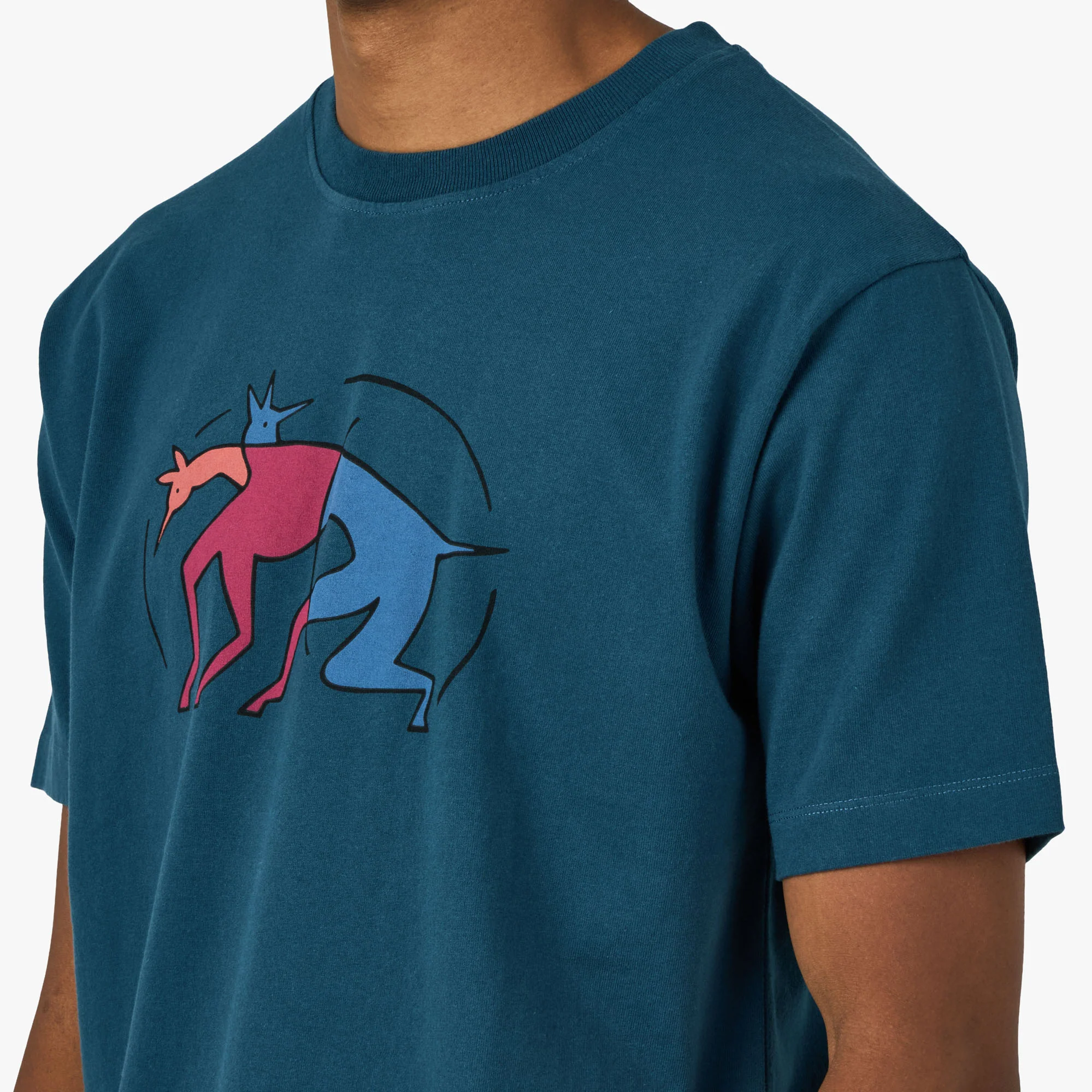 by Parra The Zoomies T-Shirt Mallard Green - Image 4