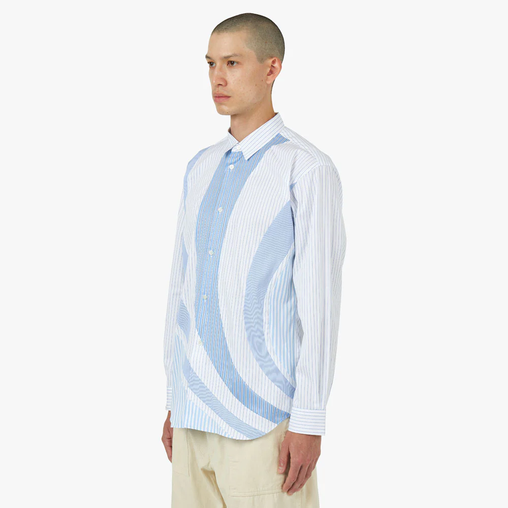 COMME des GARÇONS SHIRT Poplin Stripe Shirt Blue / Multi - Image 2