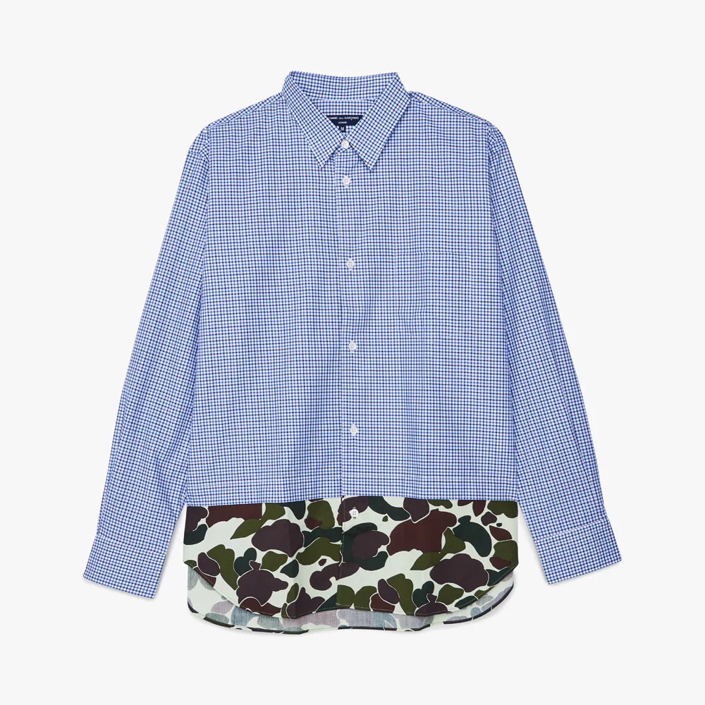 COMME des GARÇONS HOMME Panel Button Up Shirt / Camo - Image 4