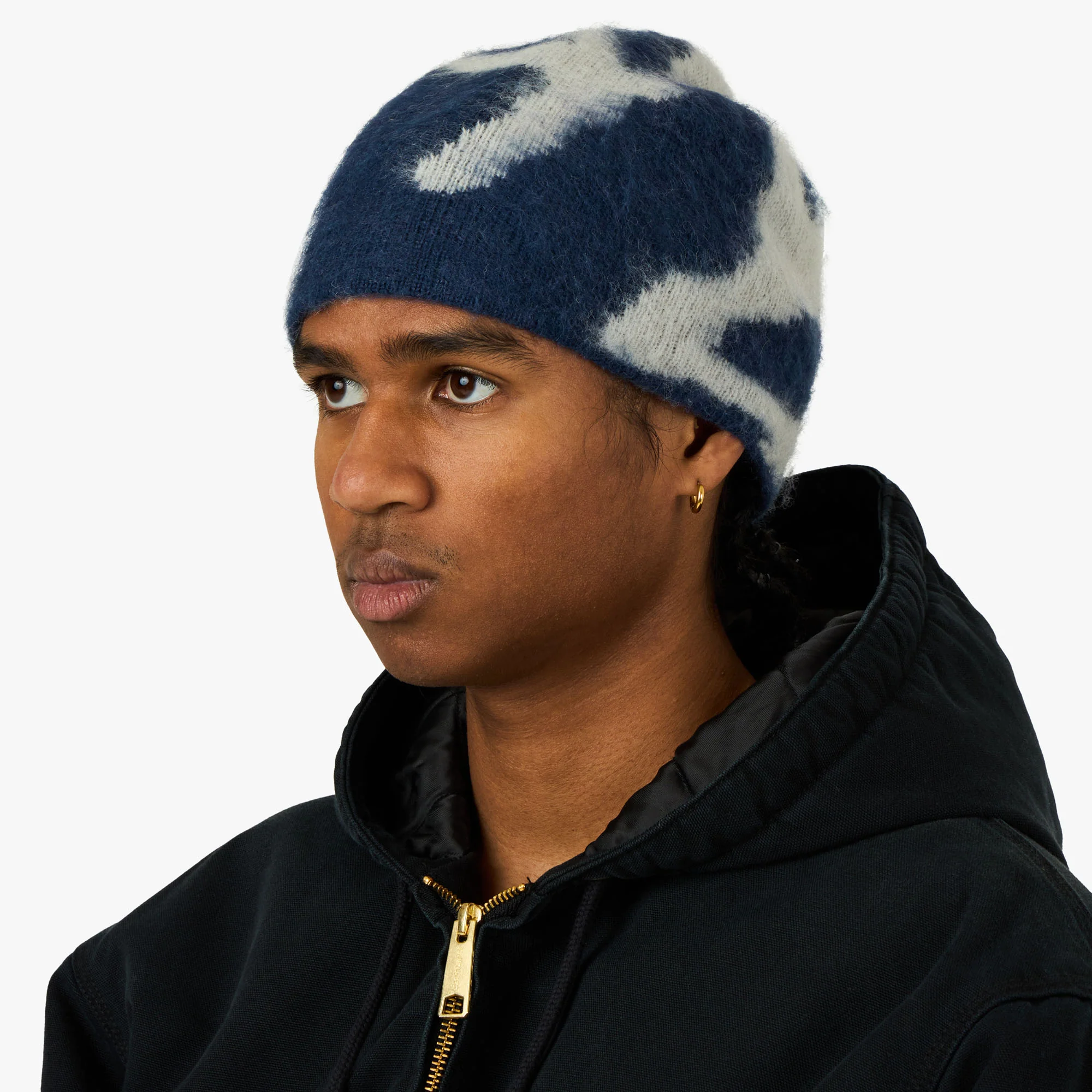 Gramicci Mohair Burly Runningman Beanie / Midnight - Image 3