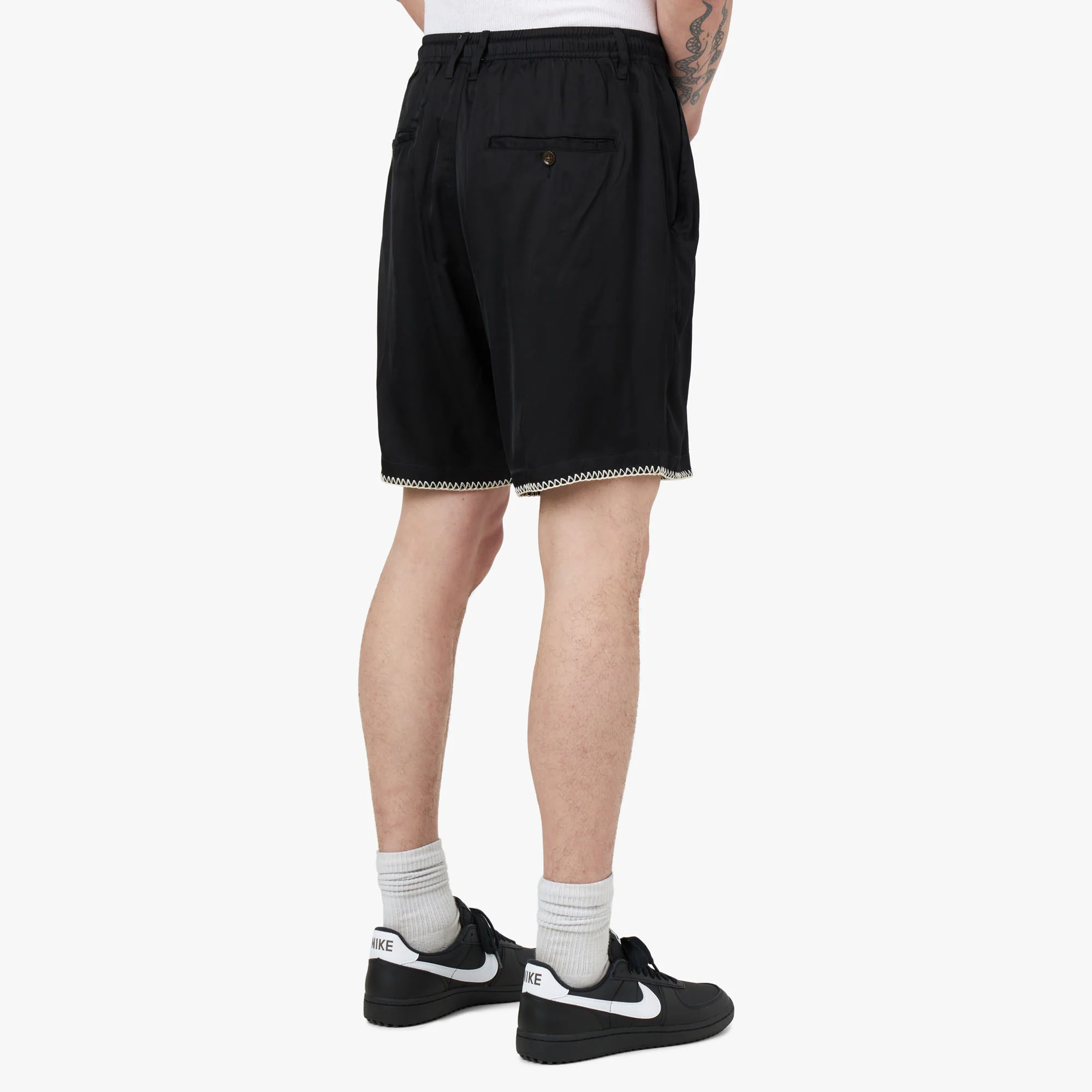 Honor The Gift Blanket Stitch Shorts / Black - Image 3