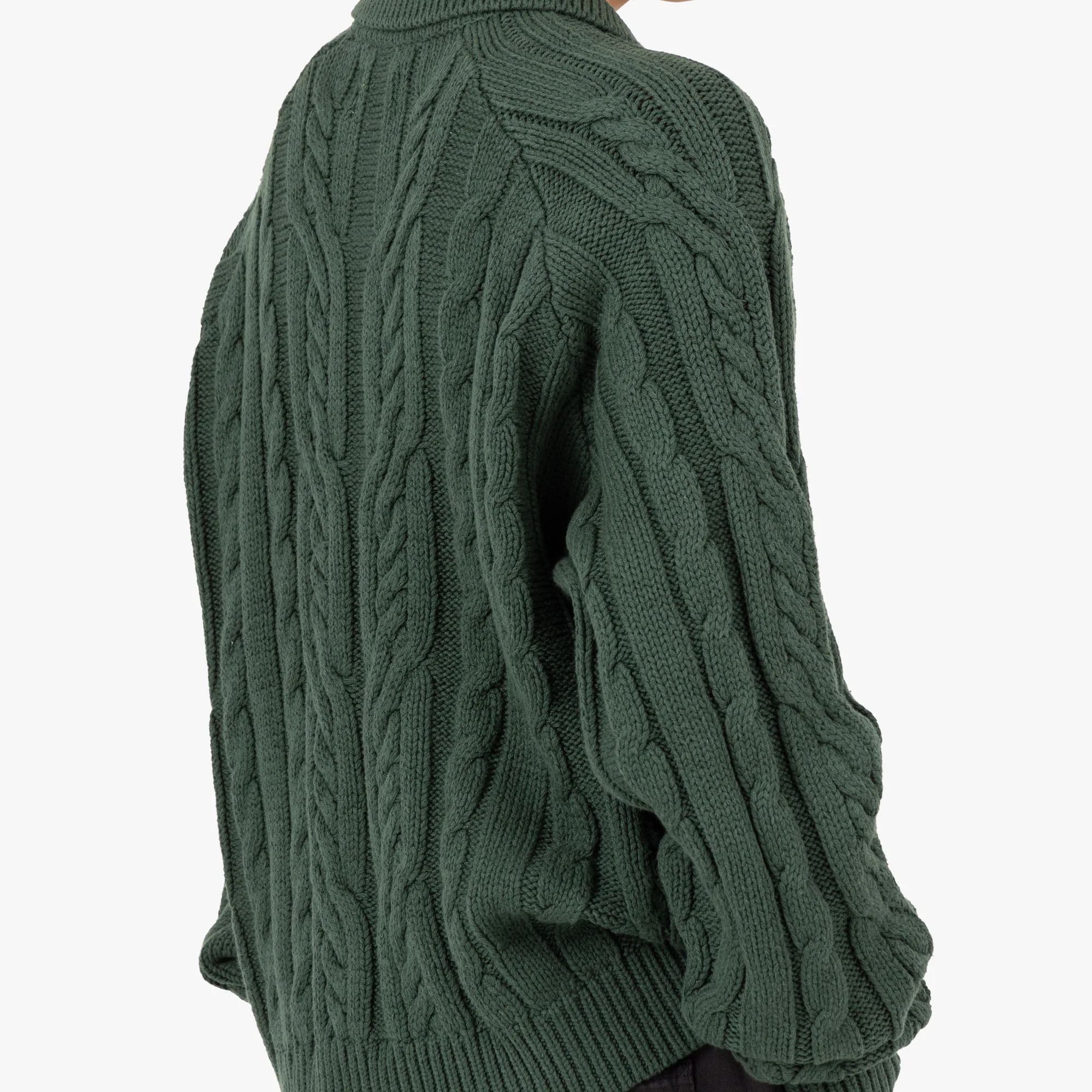 Honor The Gift Cable Zip Leisure Henley / Green - Image 5