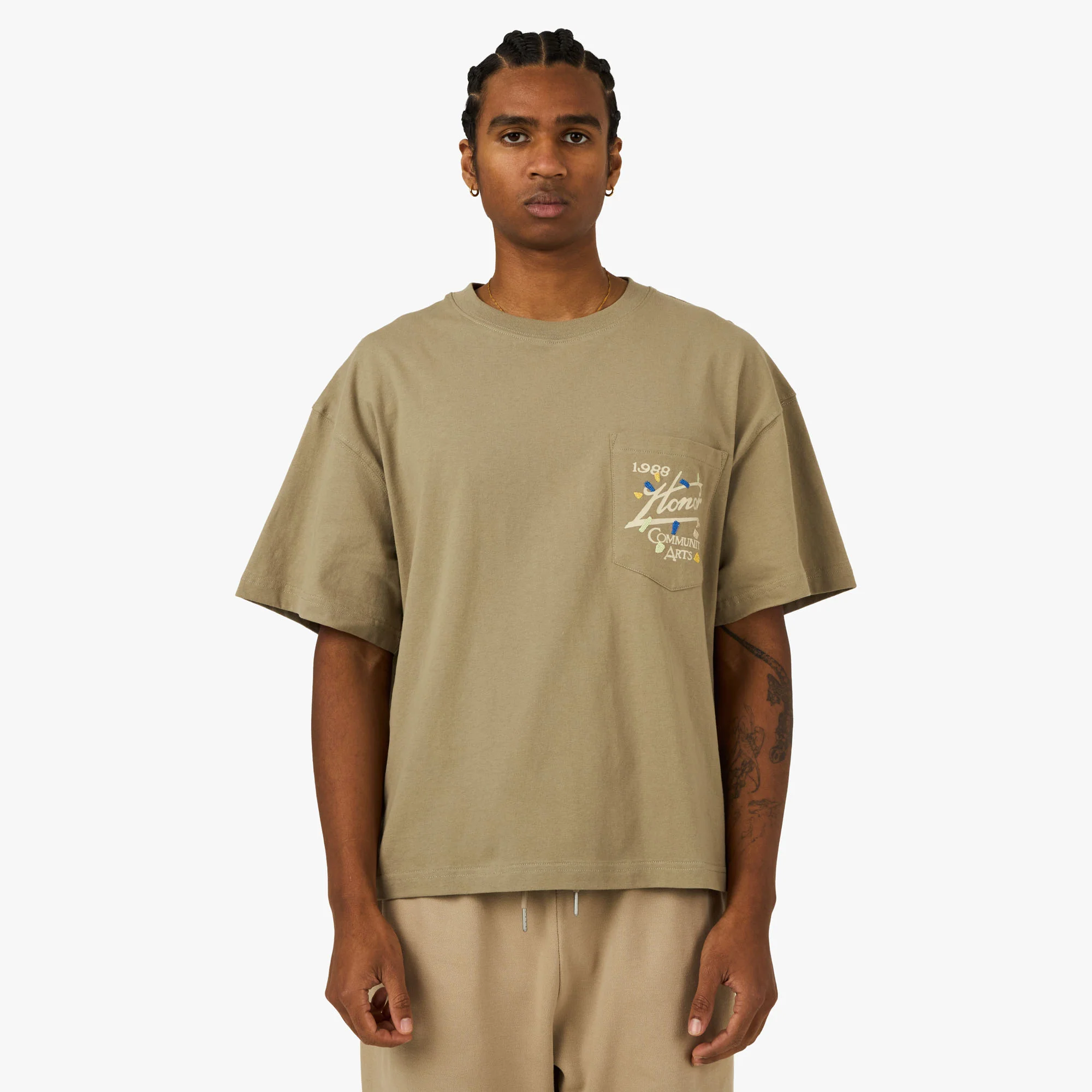 Honor The Gift Community Arts T-Shirt Pebble