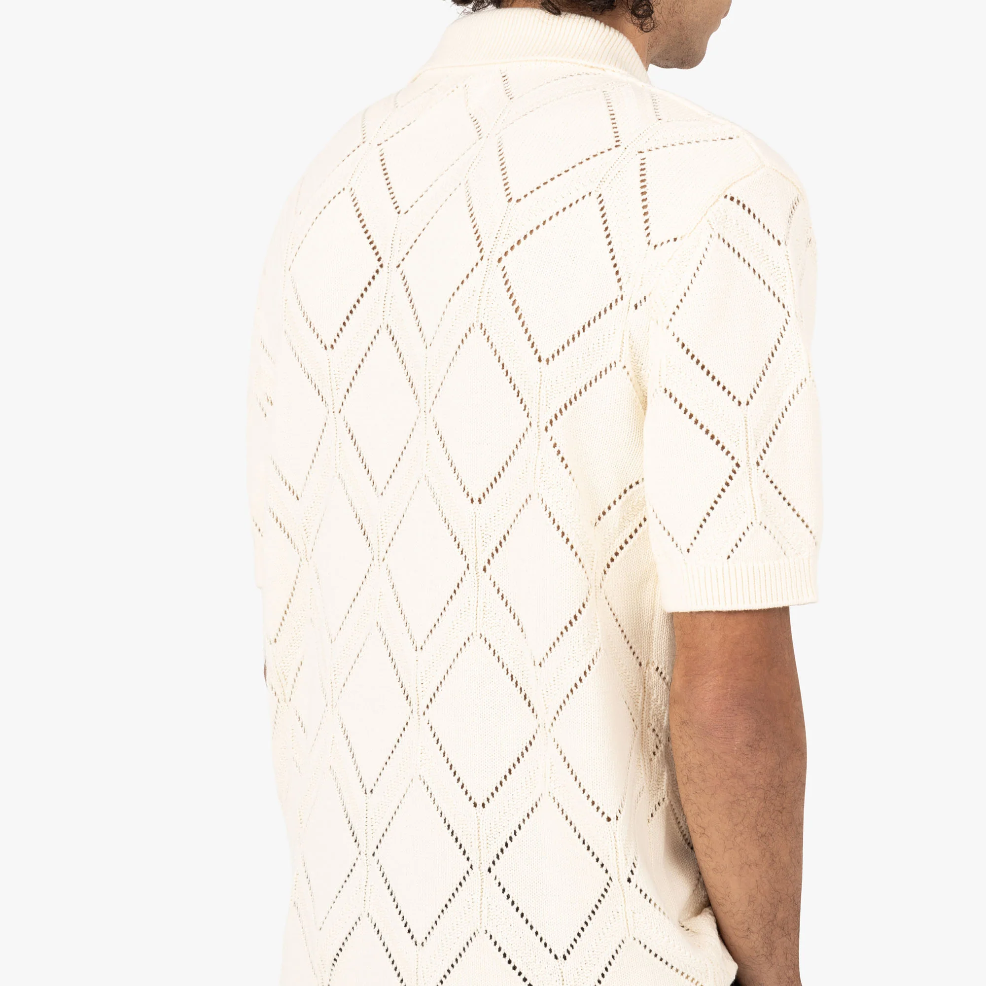 Honor the Gift Diamond Knit Polo / Cream - Image 5