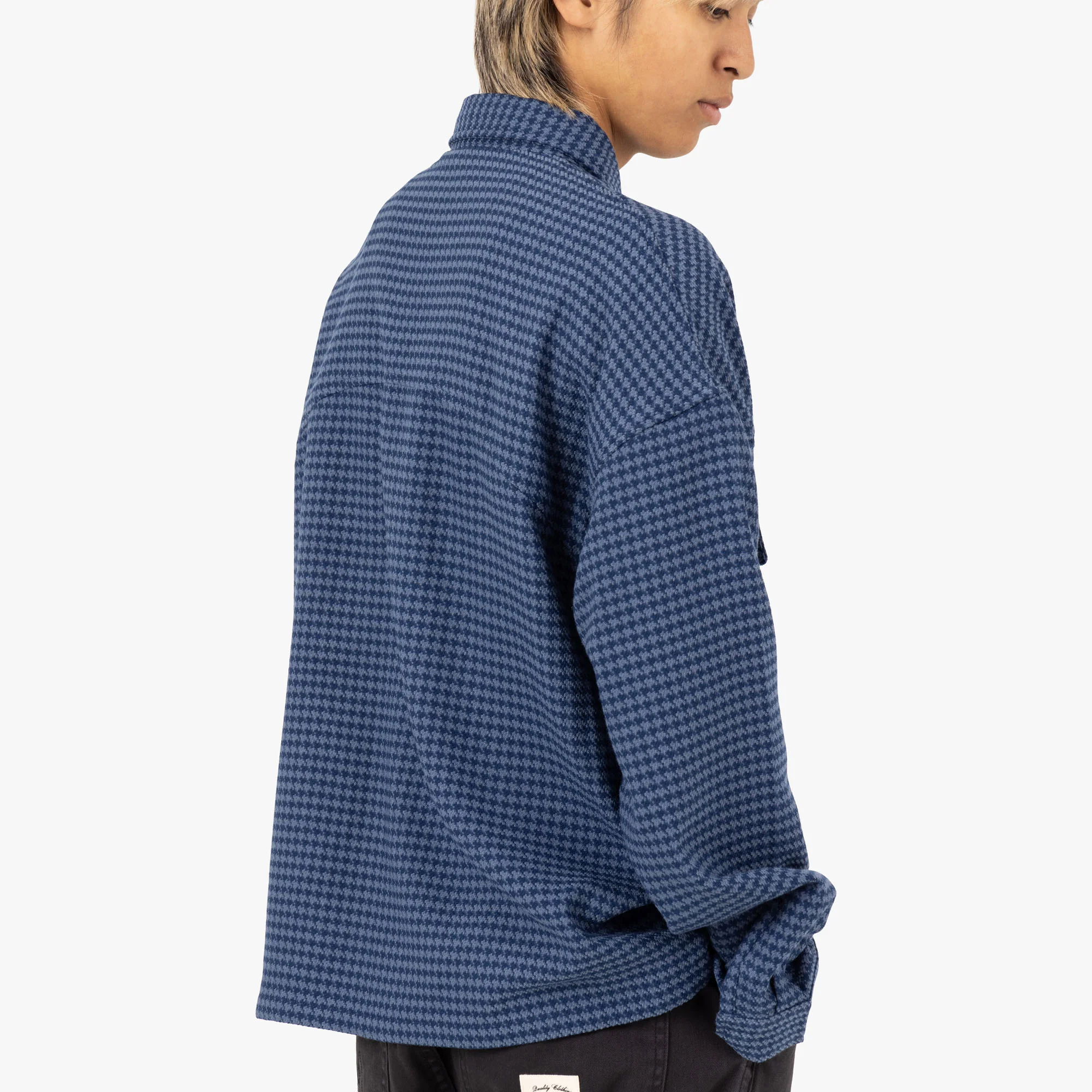 Honor The Gift Houndstooth Shirt / Navy - Image 5