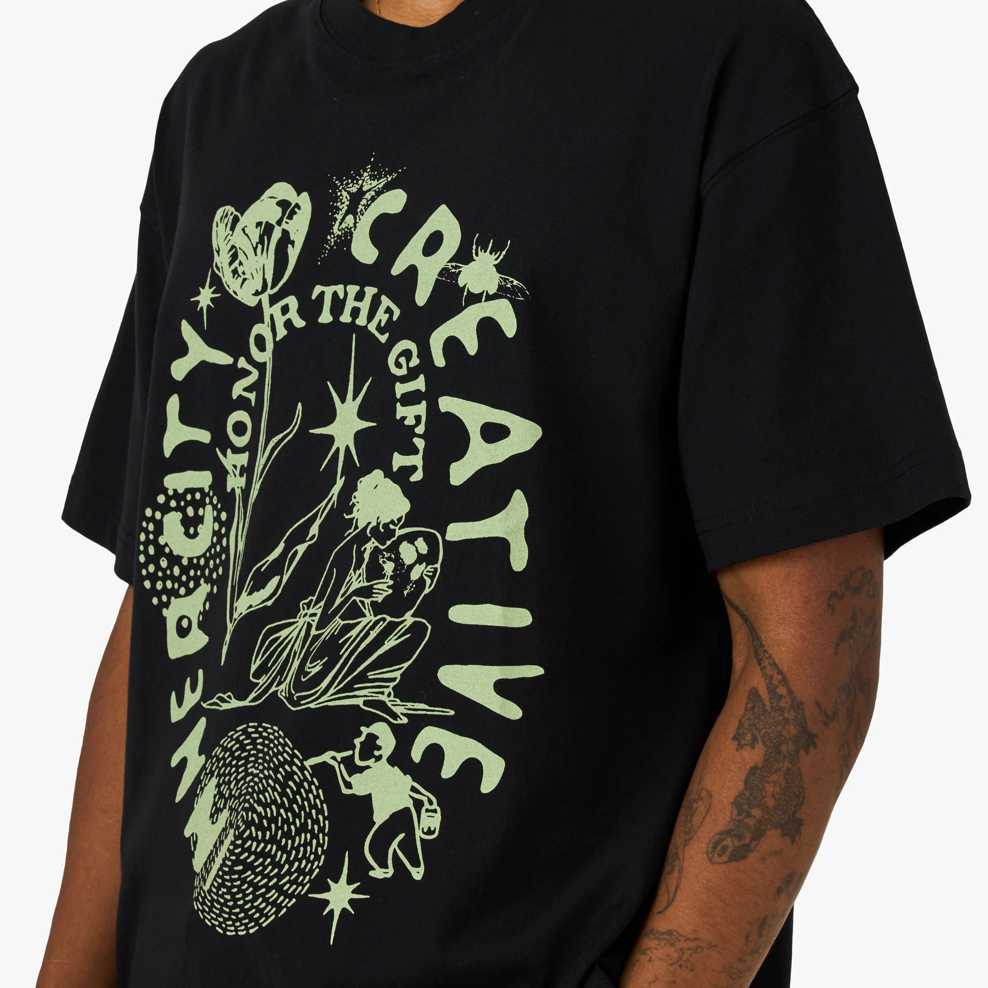 Honor The Gift Inner City Creative T-Shirt Black - Image 4