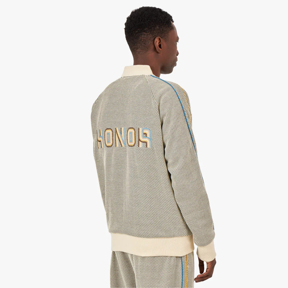 Honor The Gift Novelty Knit Track Jacket / Cream - Image 3