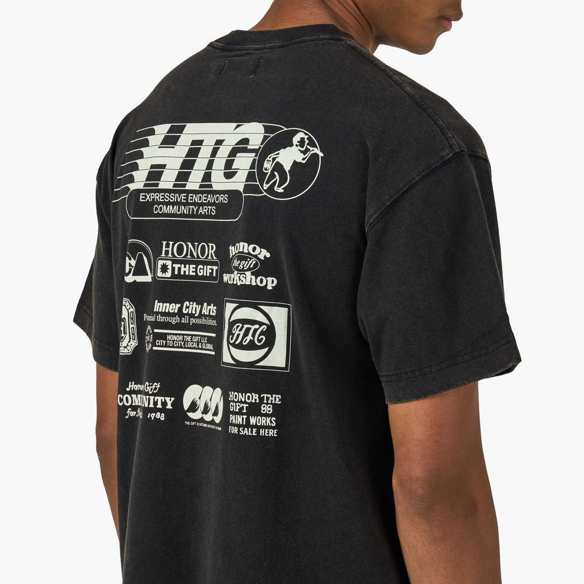Honor The Gift Paint Works T-Shirt Black - Image 5