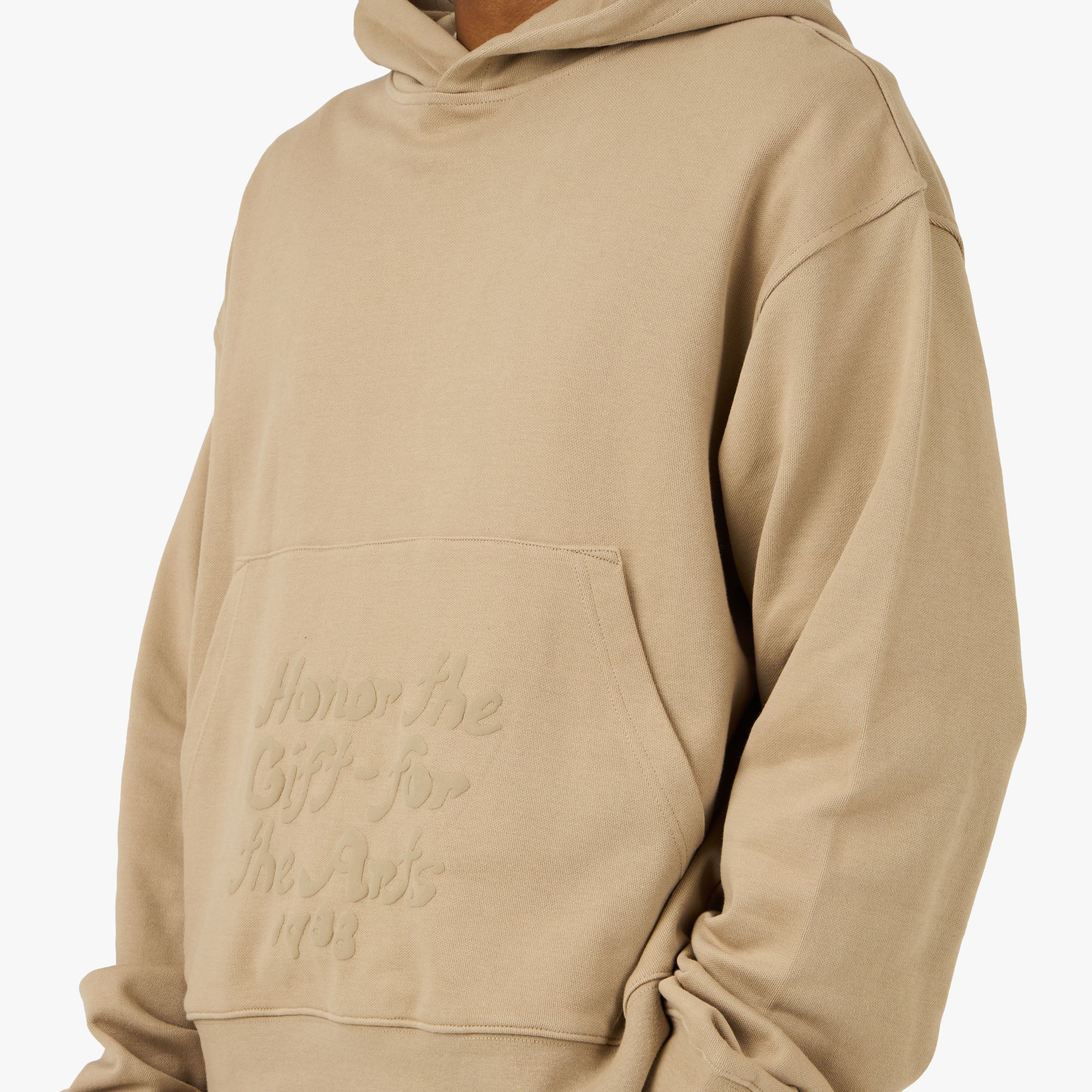 Honor The Gift Reverse Hoodie Pebble - Image 4