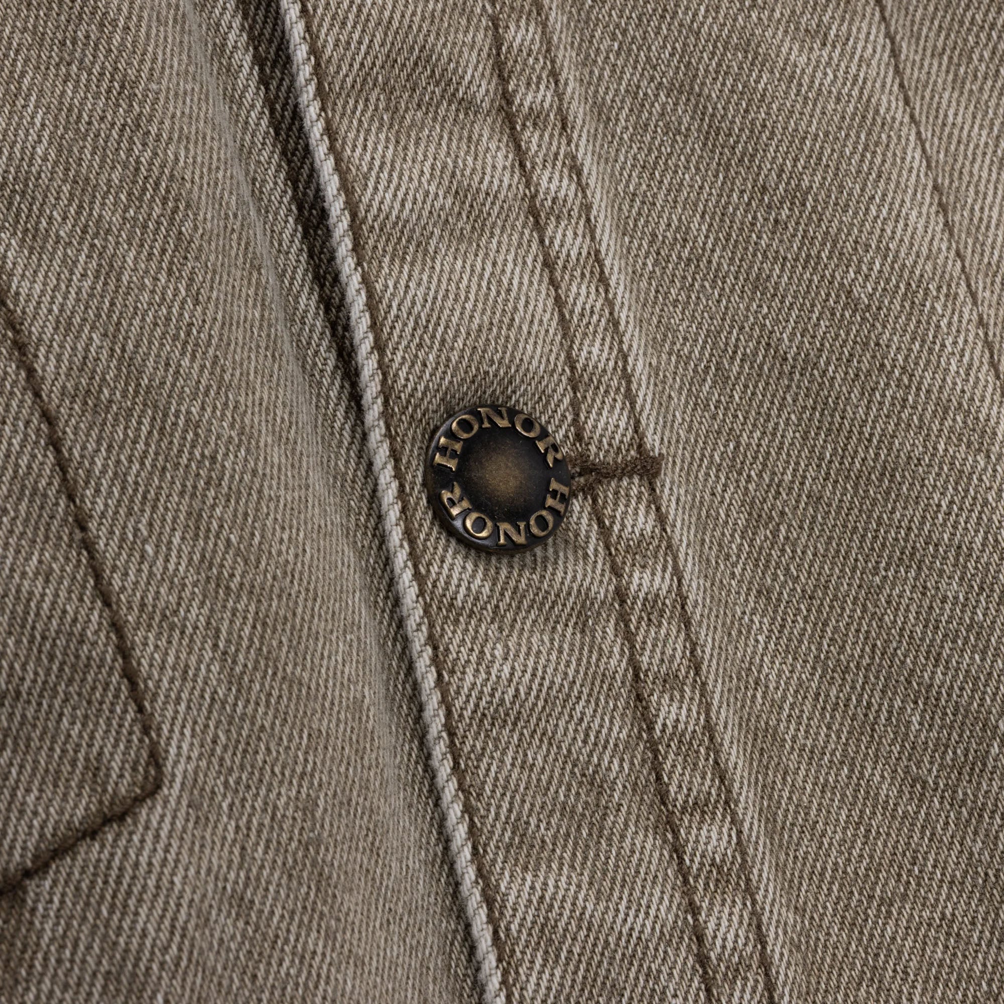 Honor The Gift Washed Twill Trucker Jacket / Taupe - Image 4