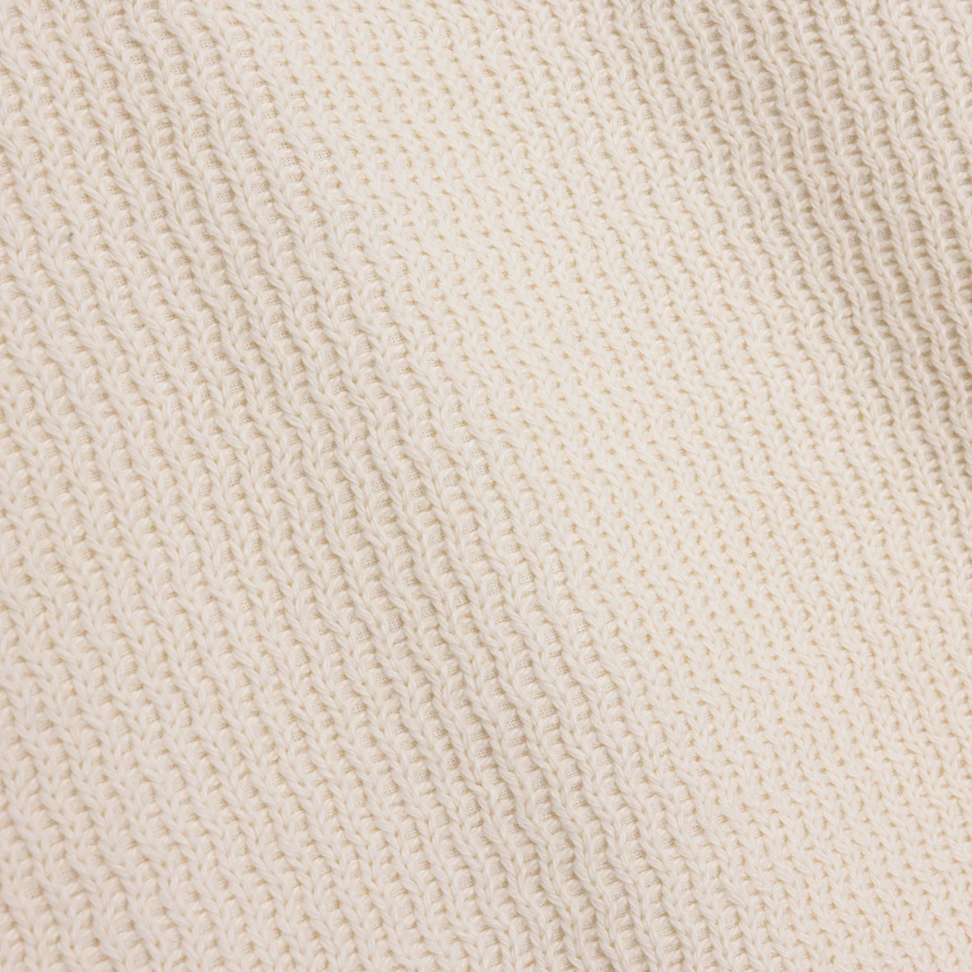 Honor The Gift Wavy Knit Longsleeve Polo / Bone - Image 4