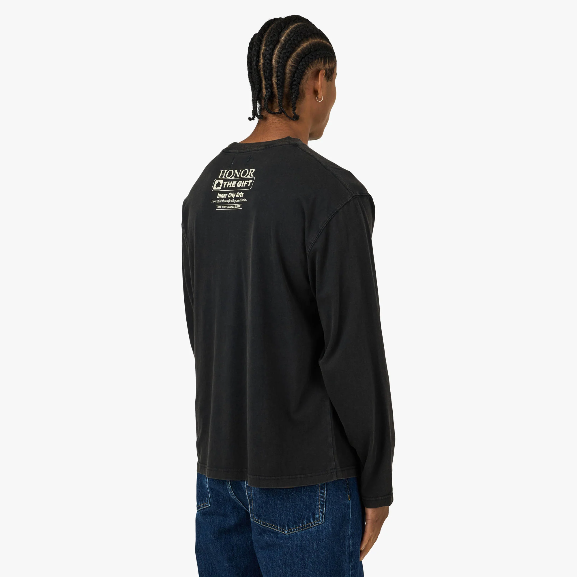 Honor The Gift Why Not Longsleeve Black - Image 3