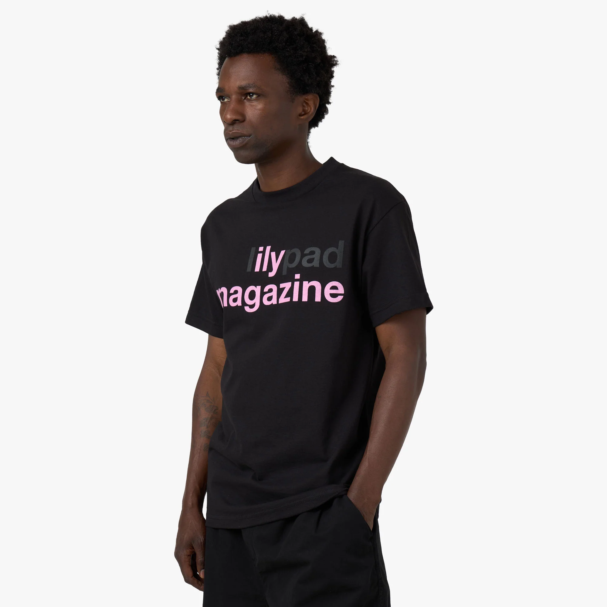 Lilypad Ily T-Shirt / Black - Image 2