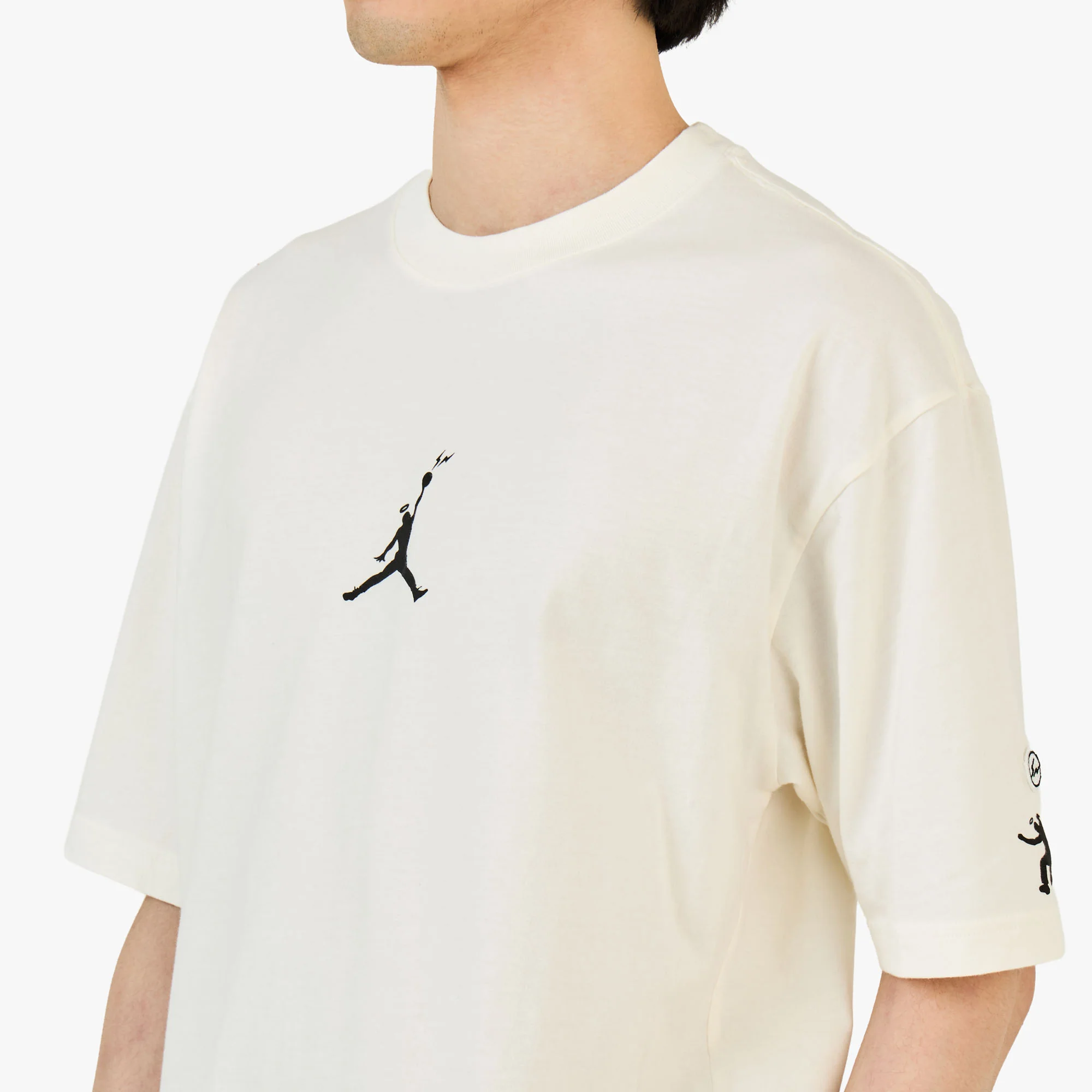 Jordan x Union x Fragment T-Shirt Pale Ivory / Black - Image 4