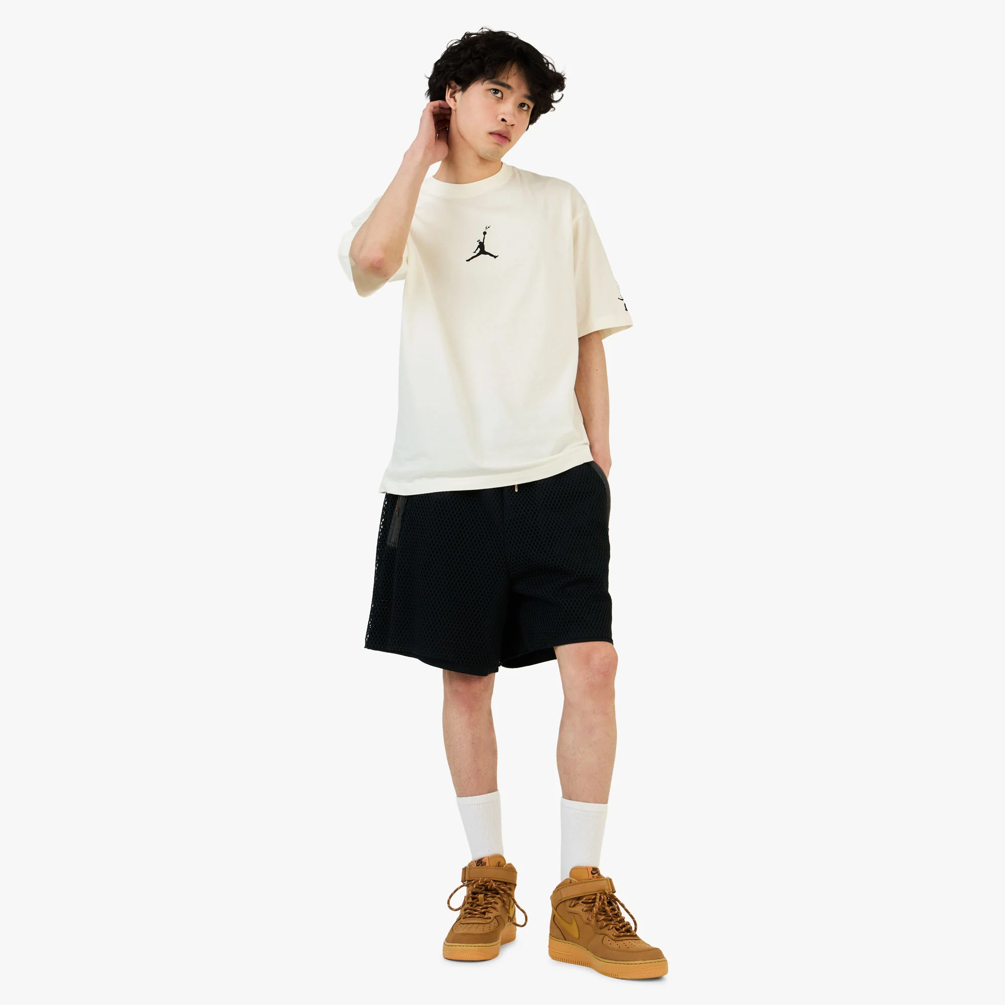 Jordan x Union x Fragment T-Shirt Pale Ivory / Black - Image 6