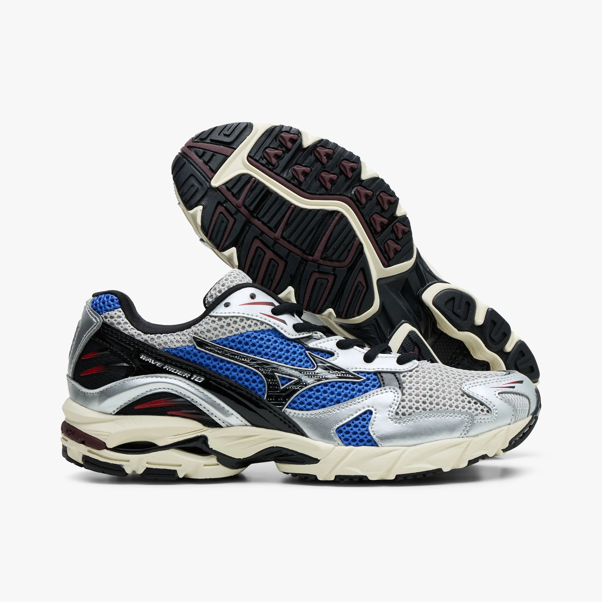 Mizuno Wave Rider 10 Sport Harbor Mist / Black - Dazzling Blue - Image 2