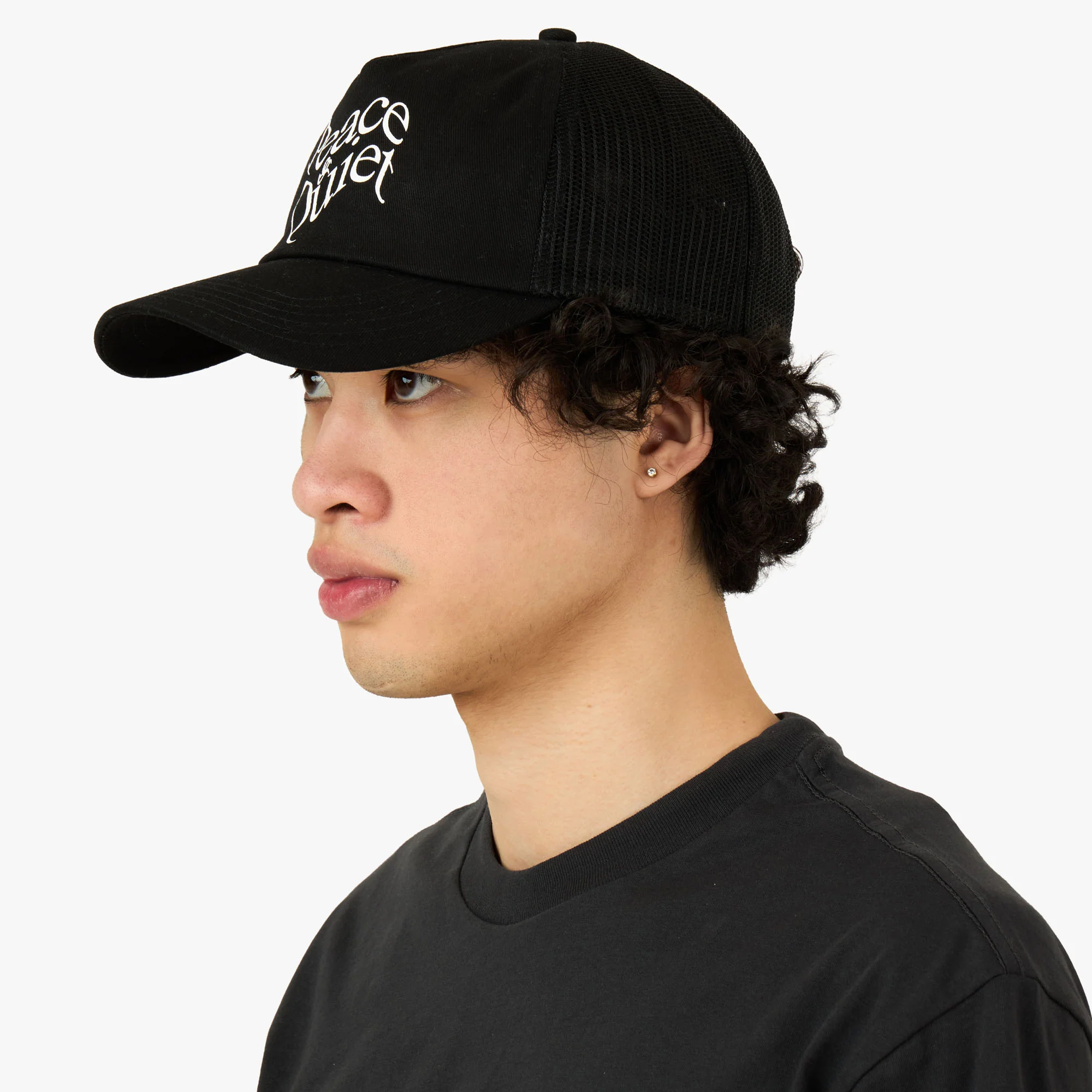 Museum Of Peace & Quiet Warped Trucker Hat Black - Image 2
