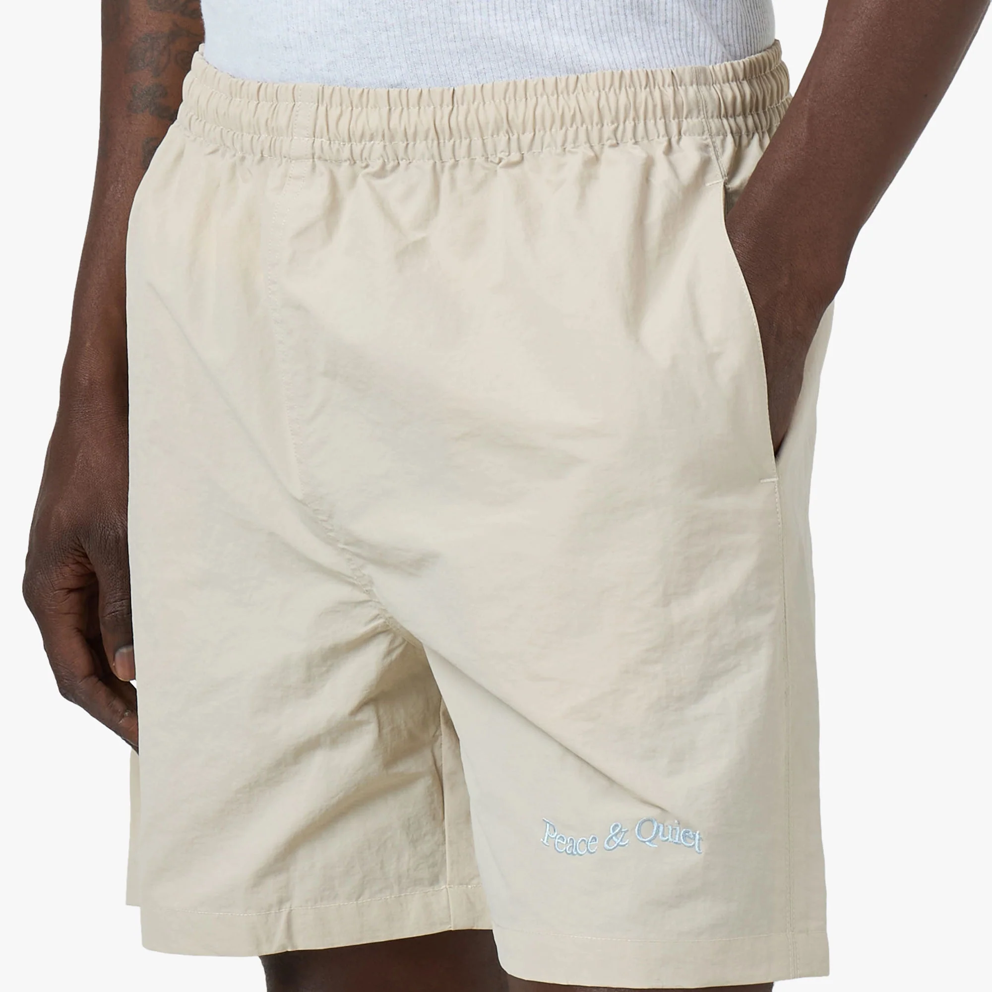 Museum Of Peace & Quiet Woodmark Nylon Shorts / Bone - Image 4