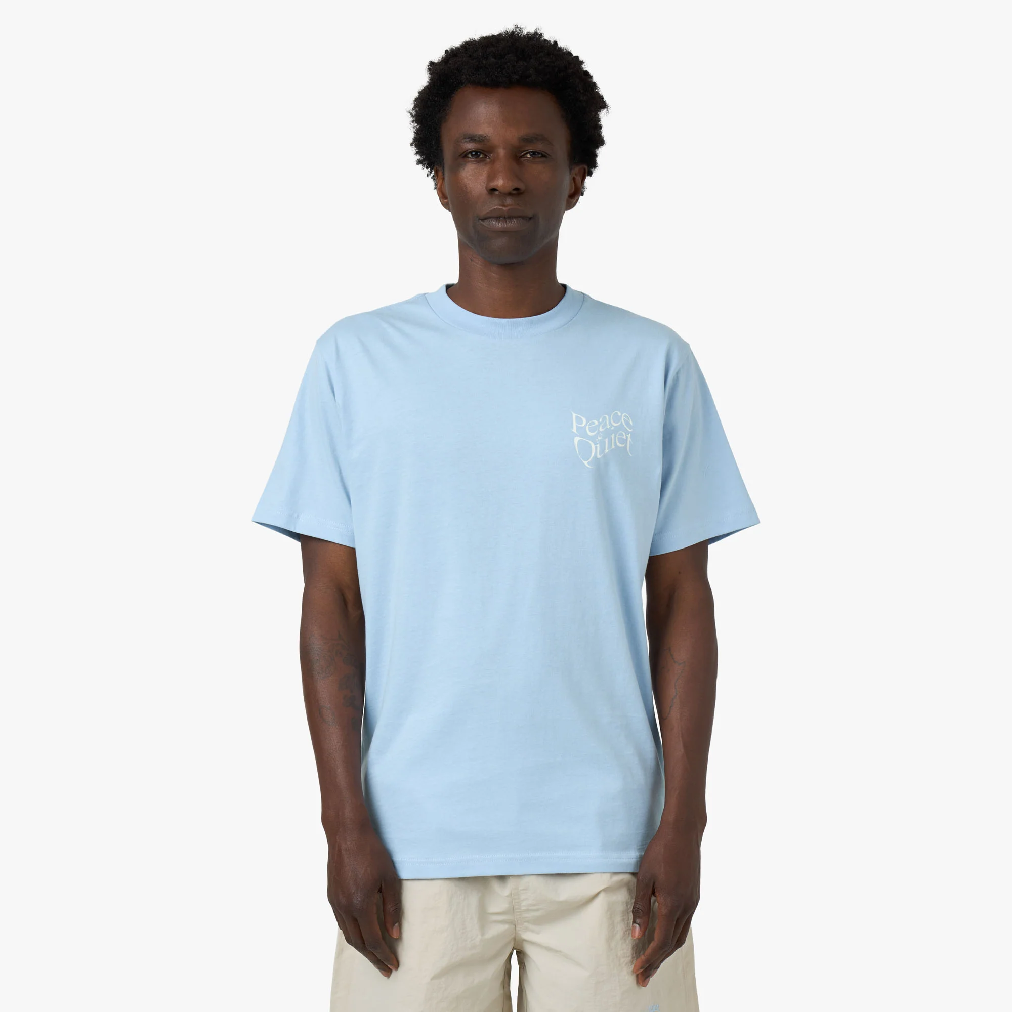 Museum Of Peace & Quiet Wordmark T-Shirt / Baby Blue - Image 2