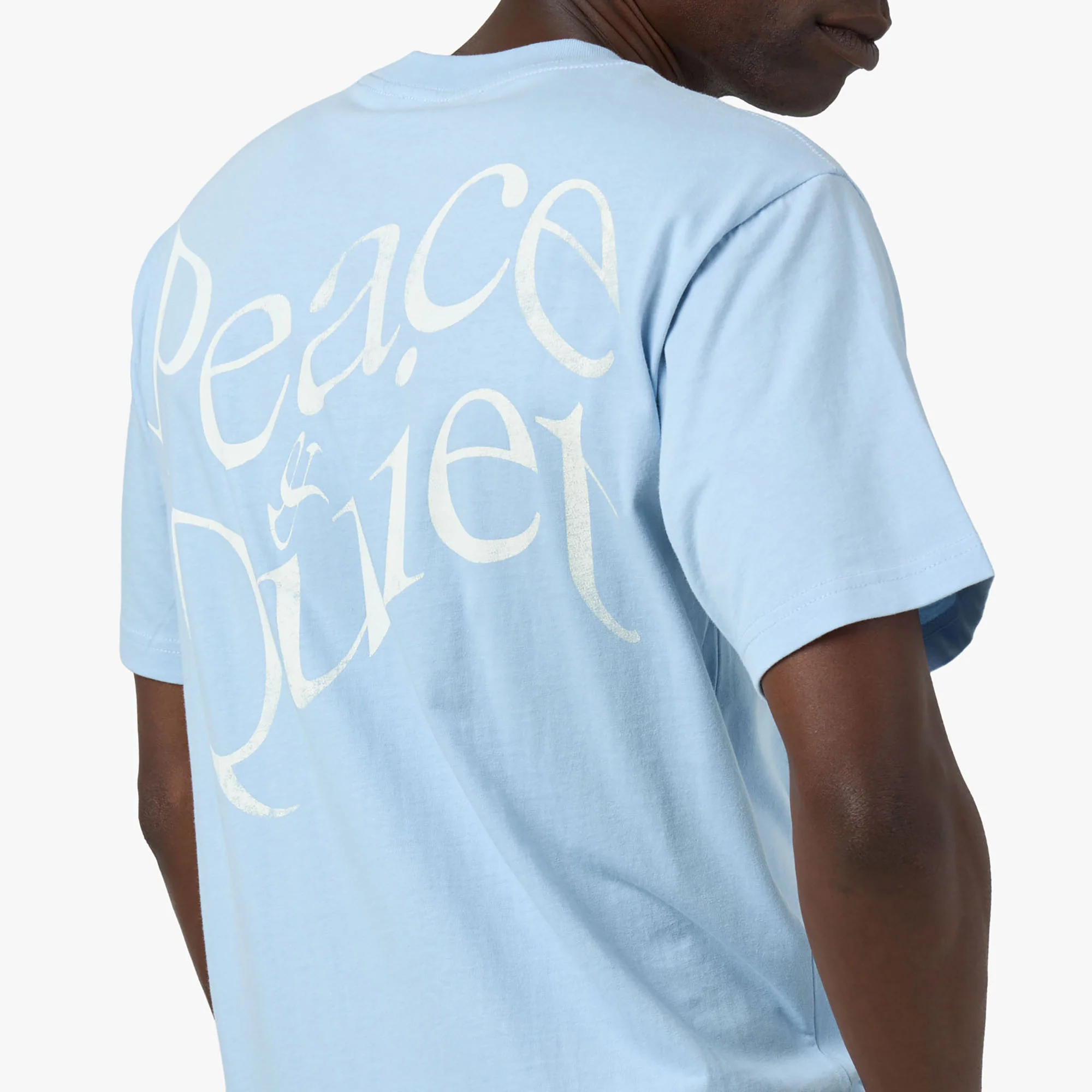 Museum Of Peace & Quiet Wordmark T-Shirt / Baby Blue - Image 5