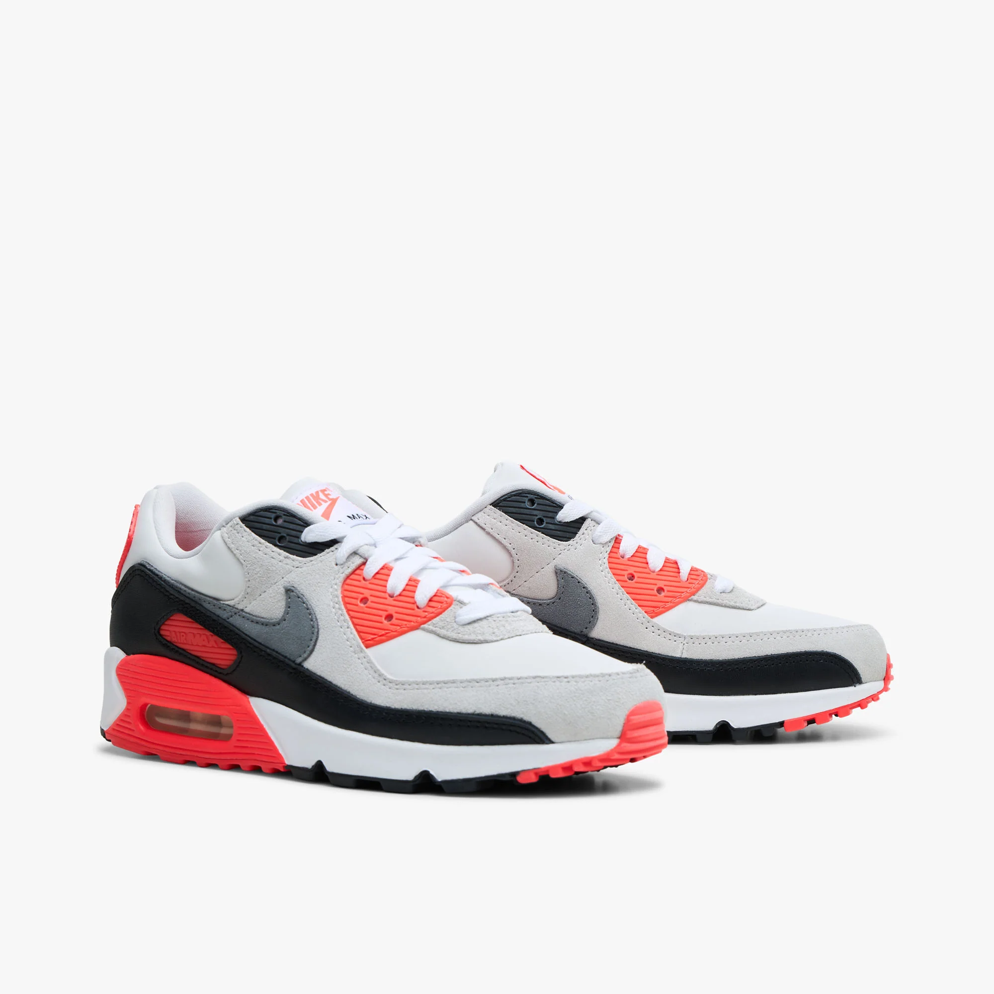 Nike Air Max 90 Infrared 3M White / Particle Grey - Light Smoke Grey - Image 3