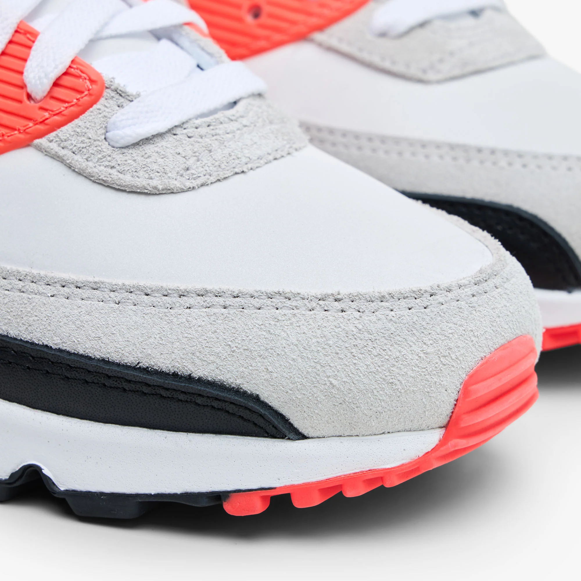 Nike Air Max 90 Infrared 3M White / Particle Grey - Light Smoke Grey - Image 6
