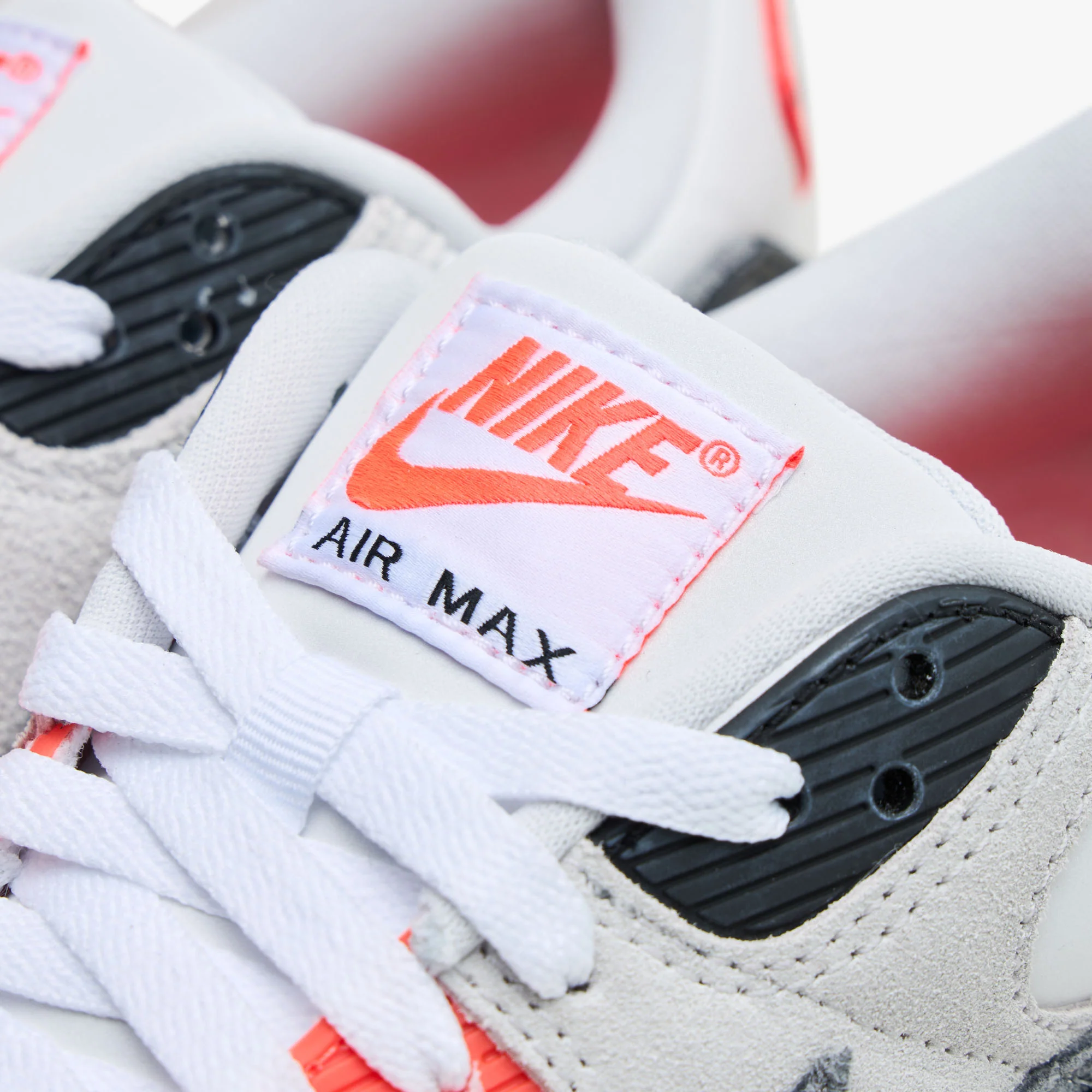 Nike Air Max 90 Infrared 3M White / Particle Grey - Light Smoke Grey - Image 7
