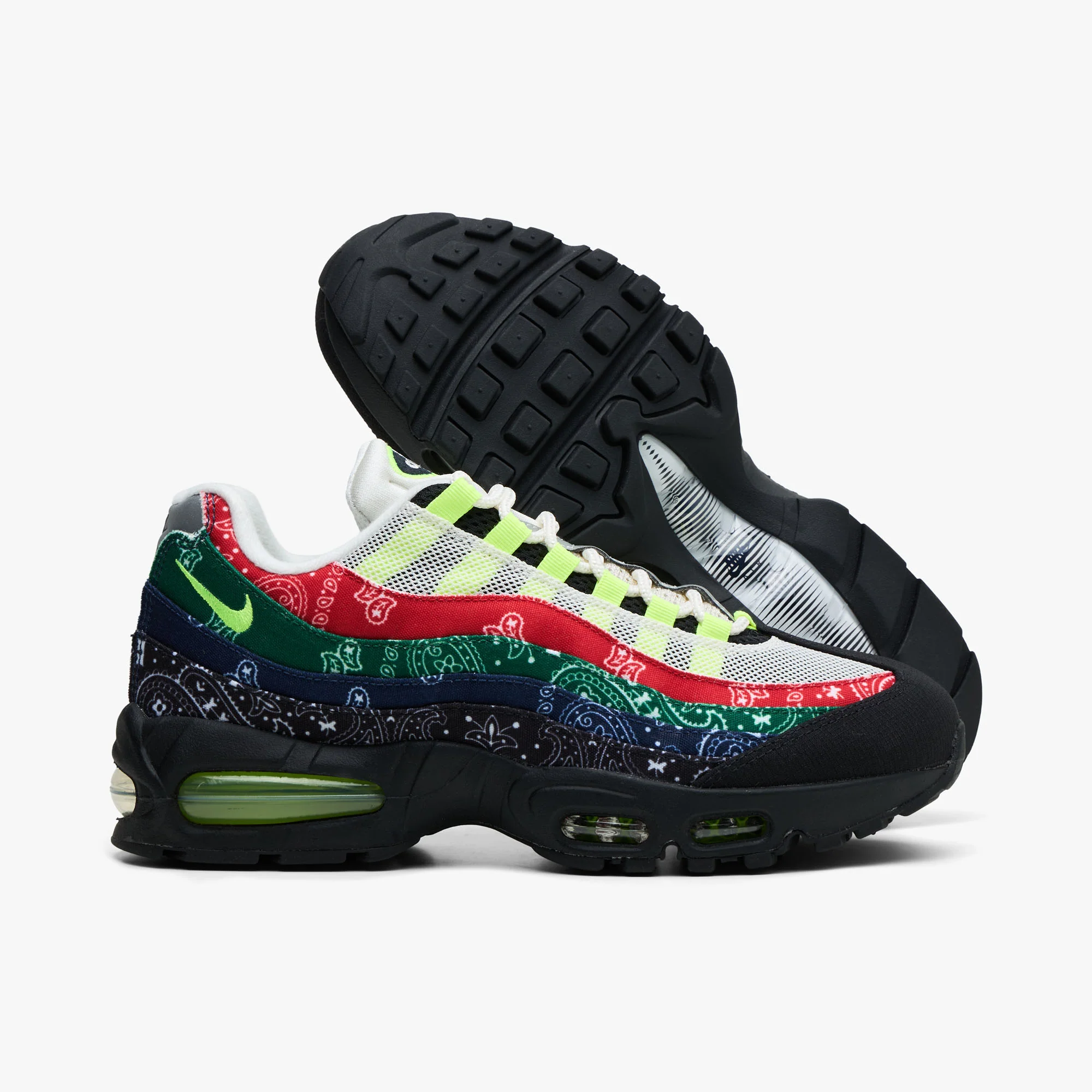 Nike Air Max 95 Big Bubble Sail / Volt - University Red - Image 2