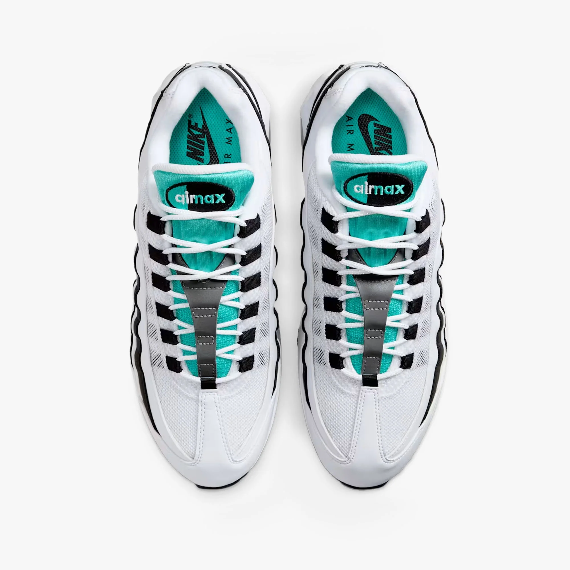 Nike Air Max 95 OG White / Hyper Jade - Black - Image 3