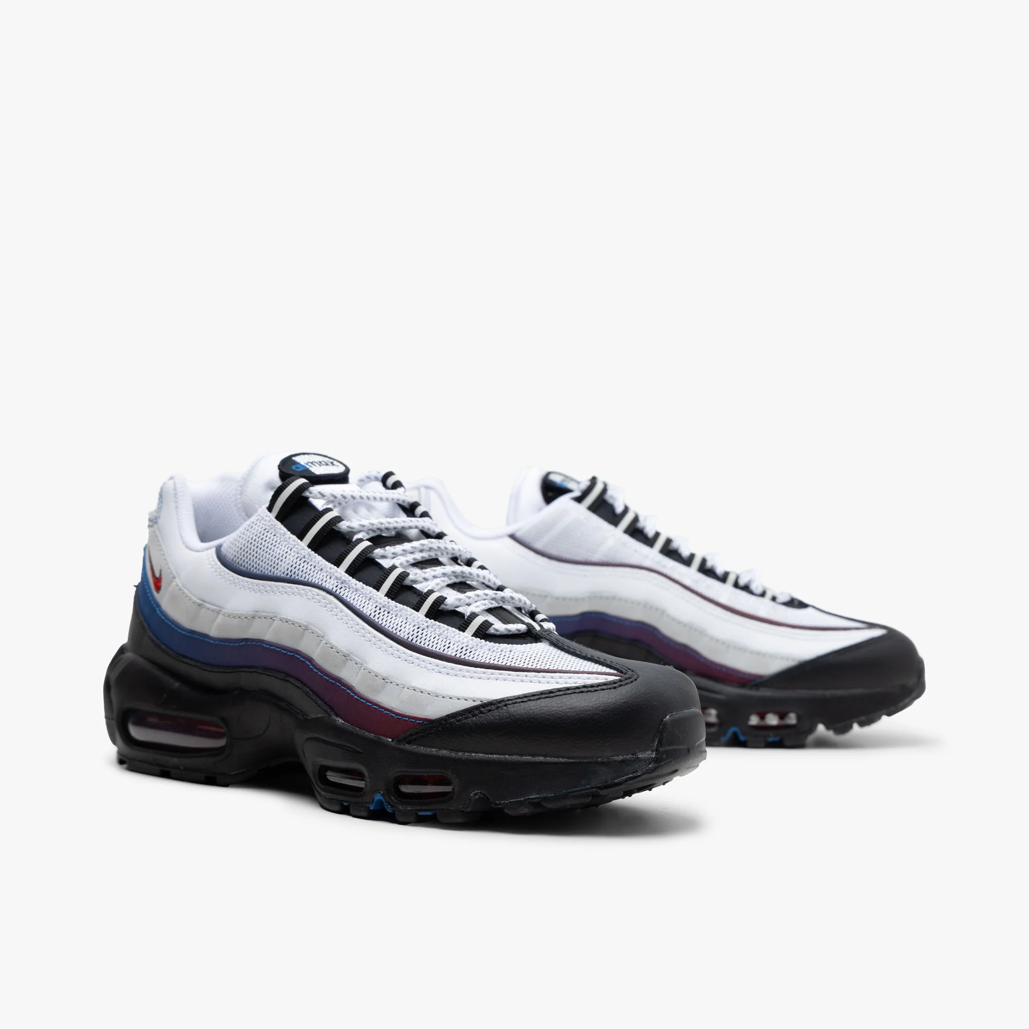Nike Air Max 95 PRM White / University Red - Blue Jay - Image 3