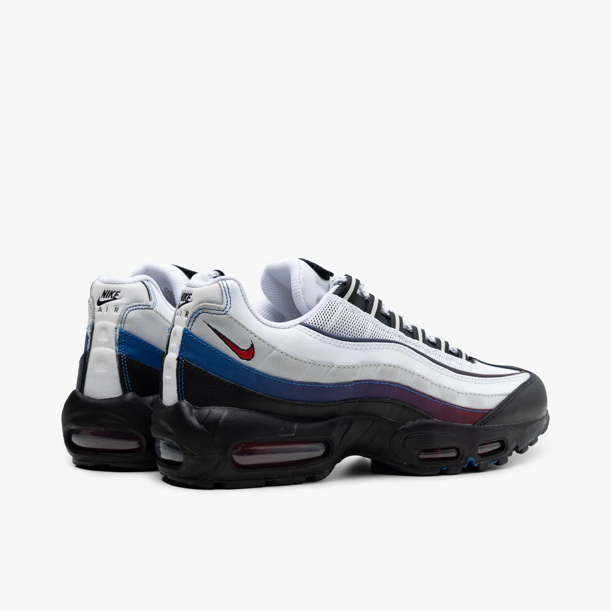 Nike Air Max 95 PRM White / University Red - Blue Jay - Image 4